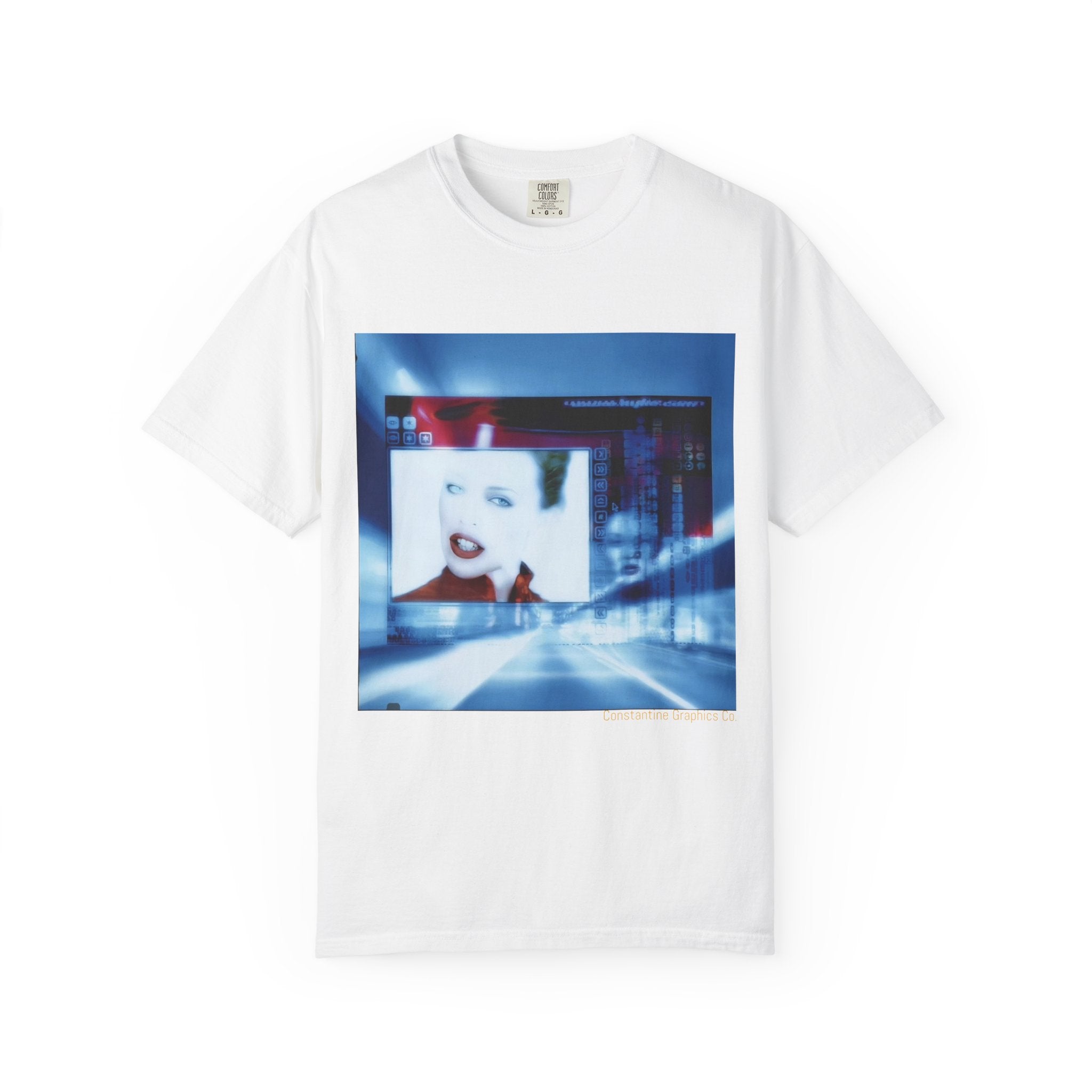 Digital Pop Up Cyber Y2K Graphic T-Shirt