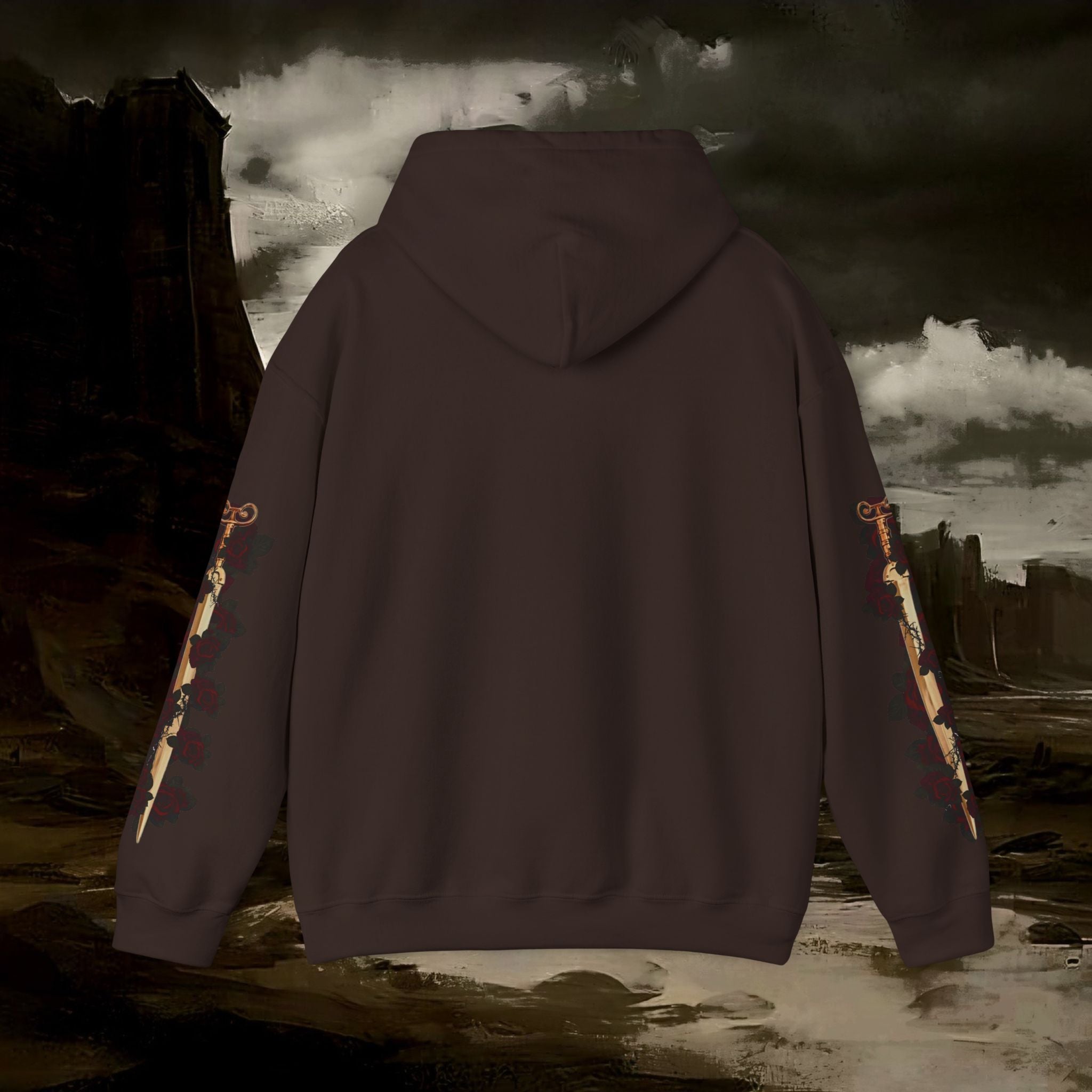 The Barbarian's Mirror Graphic Early Medieval Fantasy Inspired Hoodie