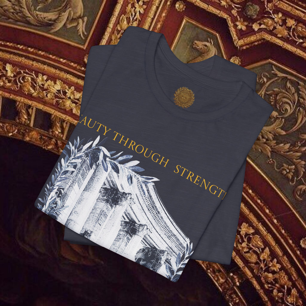 Beauty Through Strength Classically-Inspired Cotton Graphic T-Shirt