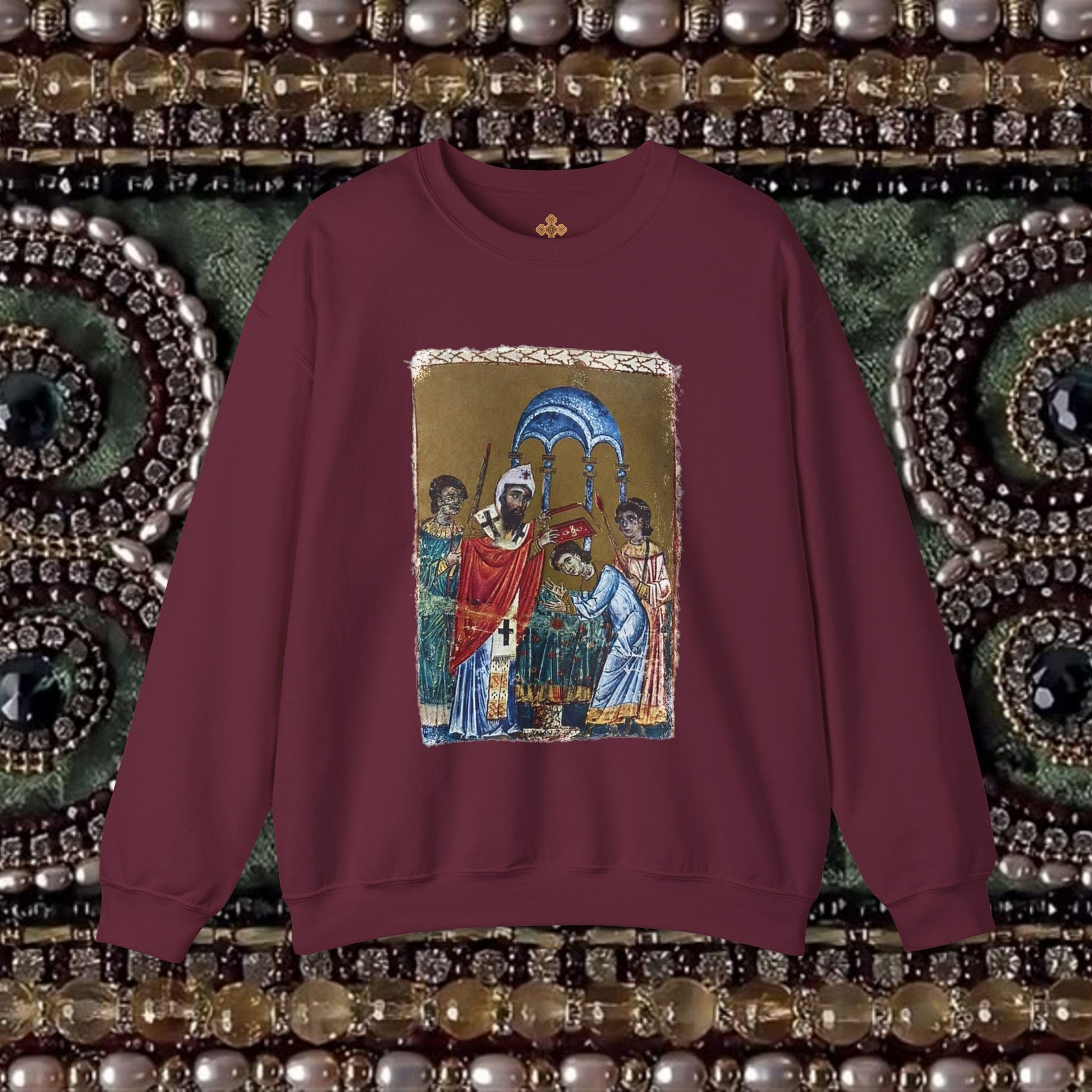 Armenian Manuscript Crewneck Graphic Sweatshirt