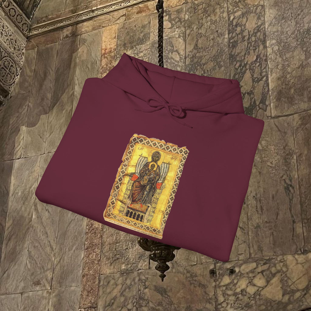 Byzantine Manuscript Art Hoodie - Orthodox Icon Design