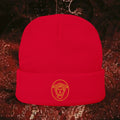 Medusa Wrath Embroidered Knit Beanie - Greek Mythology Winter Hat