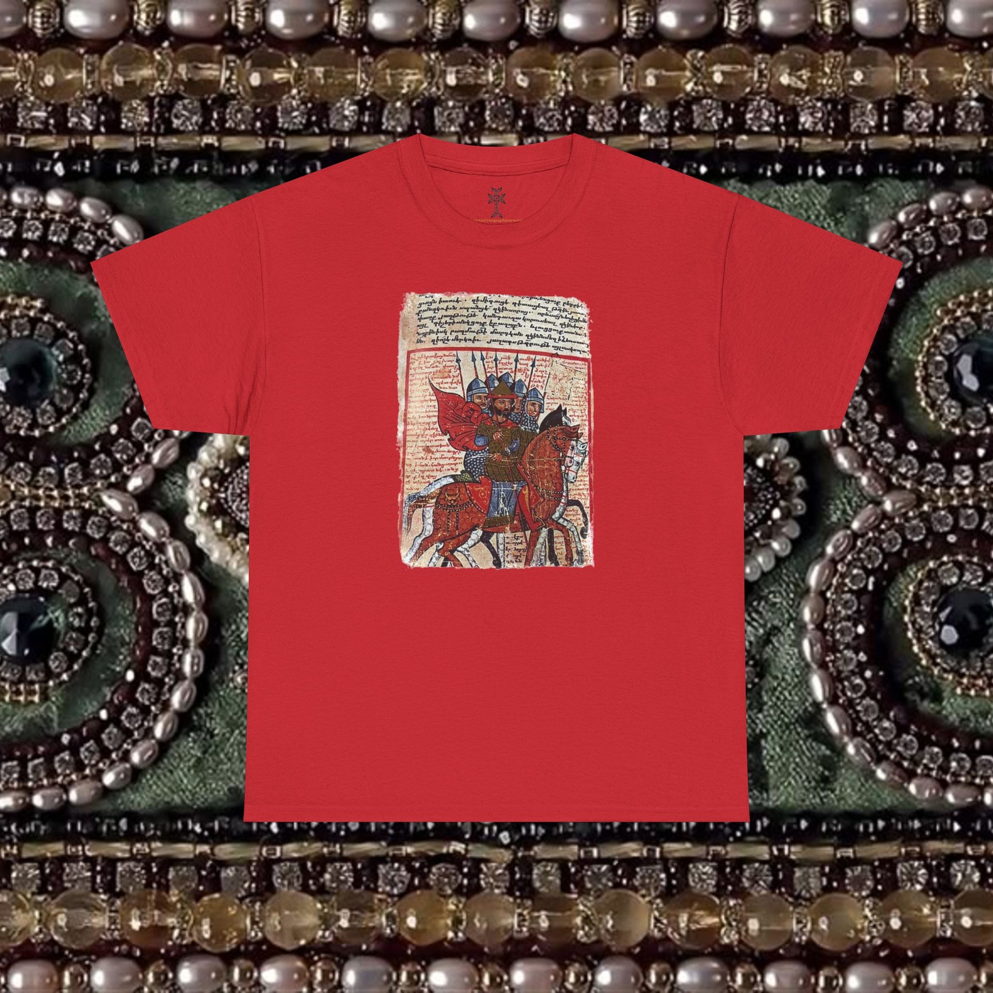 Armenian Warriors Ancient Manuscript Graphic T-Shirt Shirt