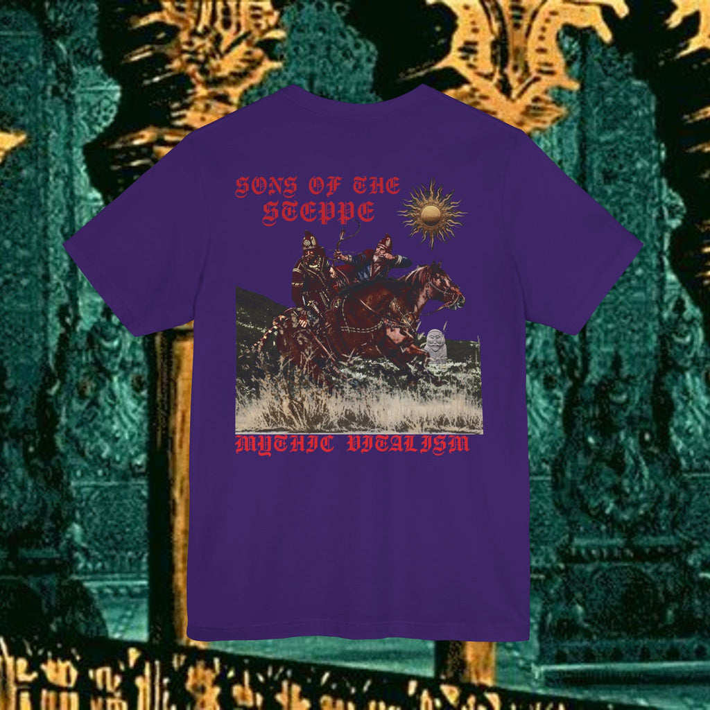 Sons of the Steppe Mythical Medieval Inspired Graphic T Shirt Back Version