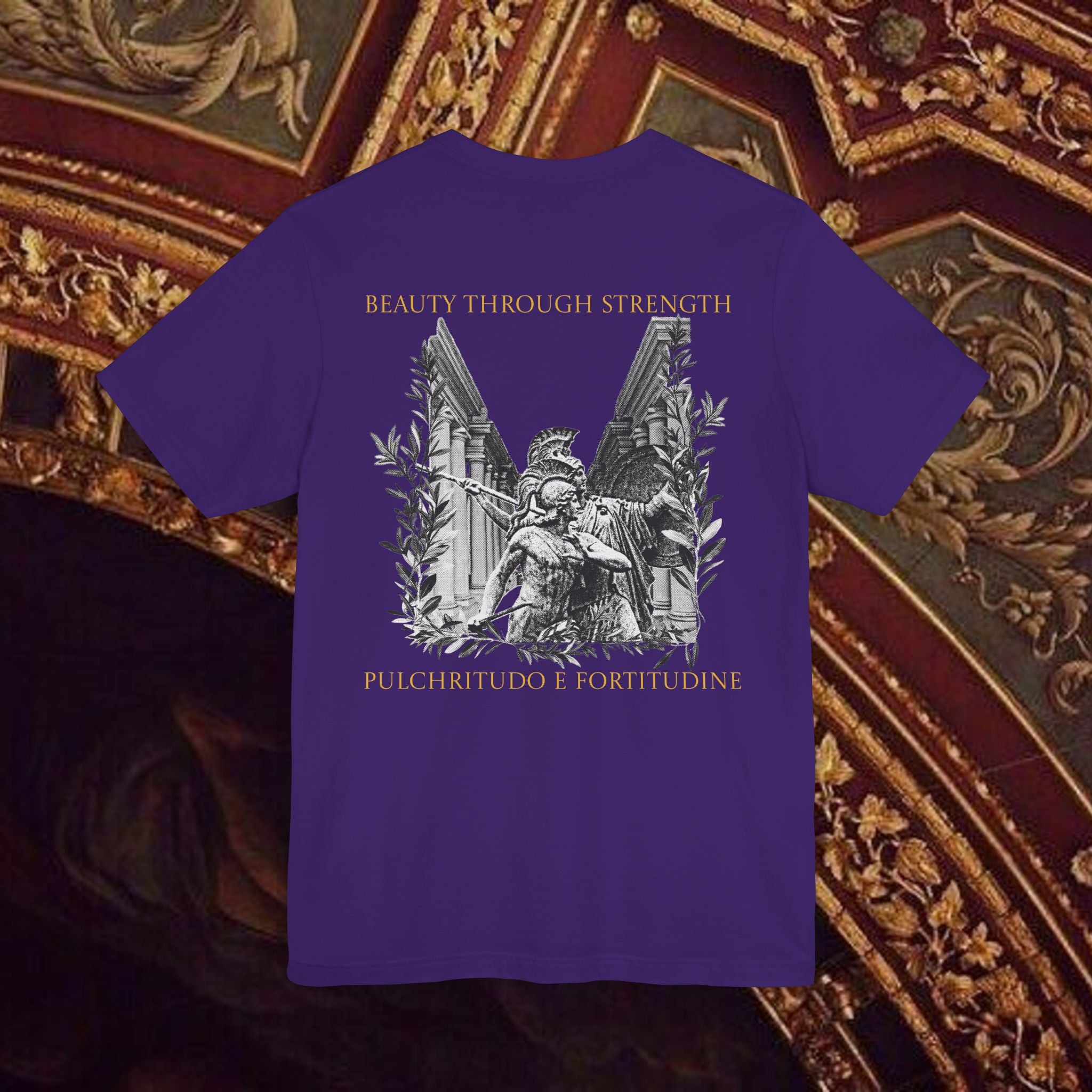 The Goddess's Protection Classically-Inspired Cotton Graphic T Shirt Back Version
