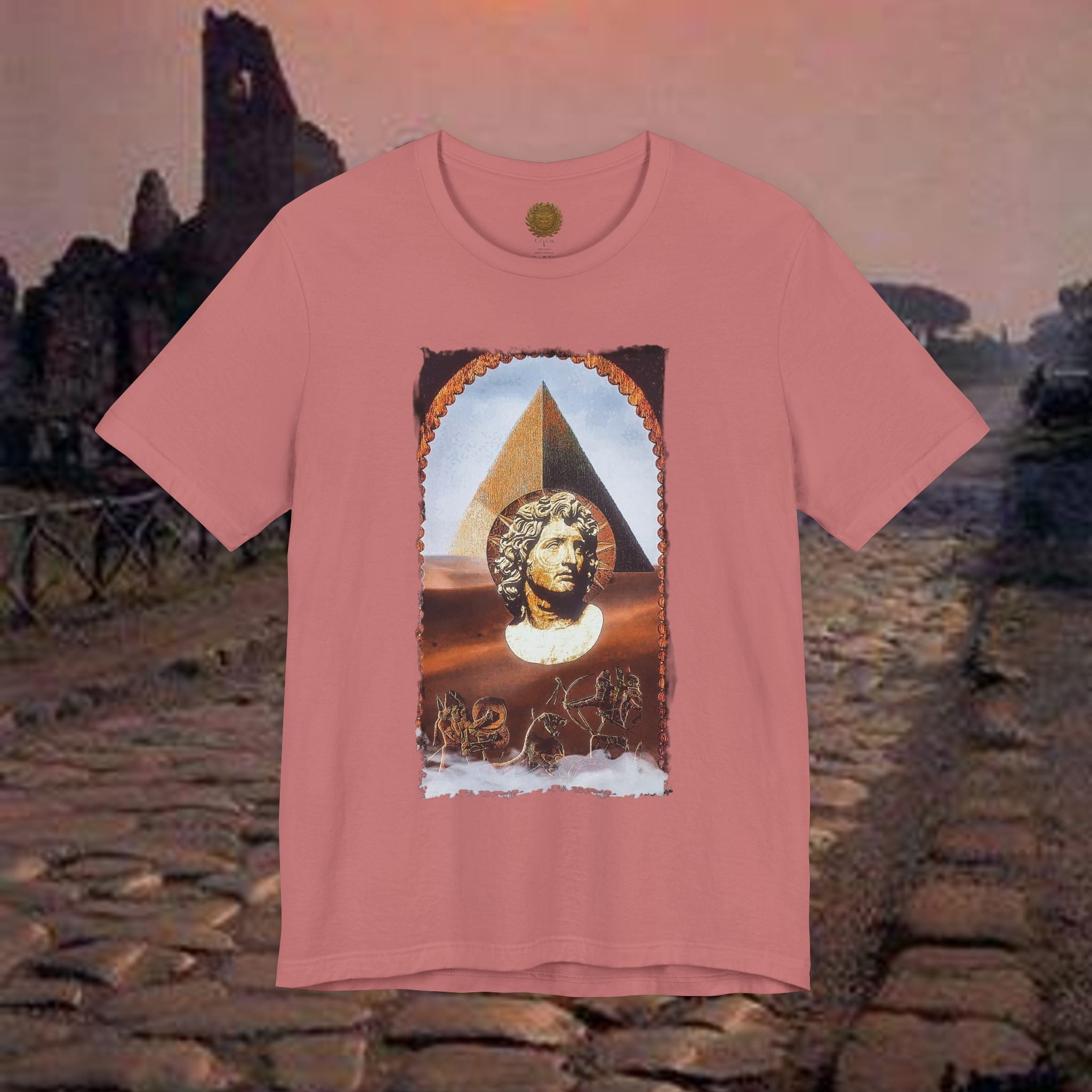 Alexander the Great In Egypt Pyramid Graphic T Shirt