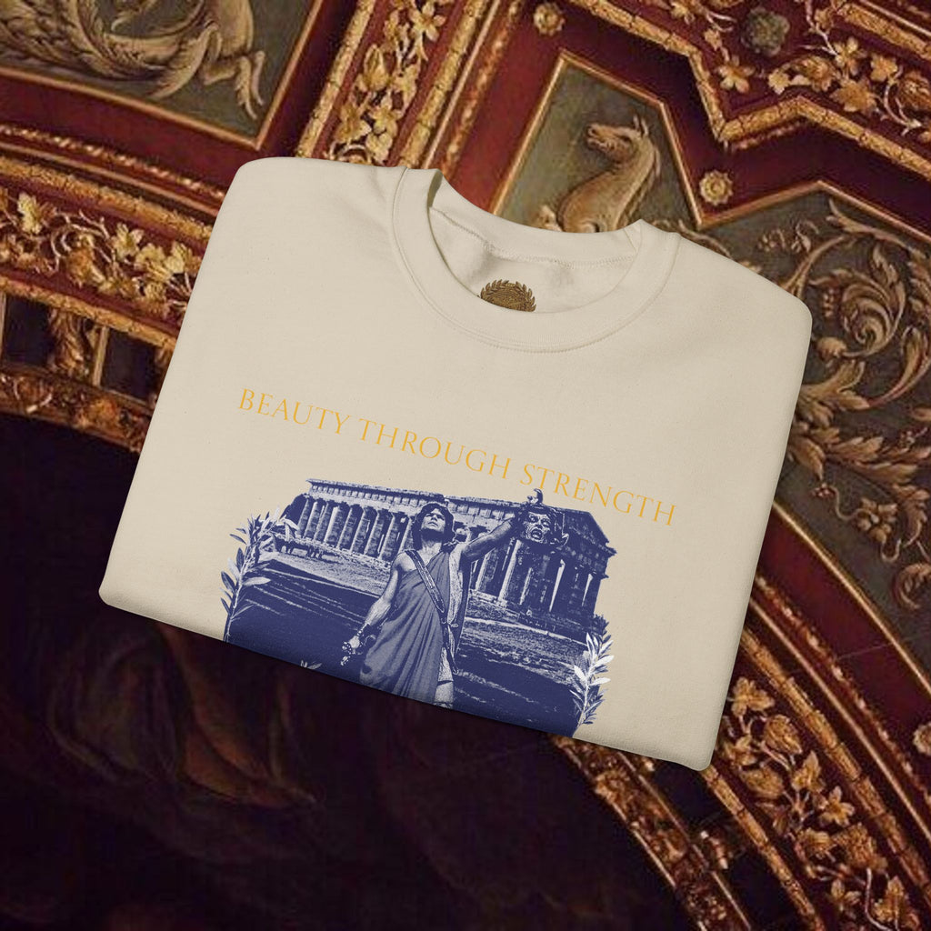 The Hero's Victory Classically-Themed Cotton Graphic T Sweatshirt