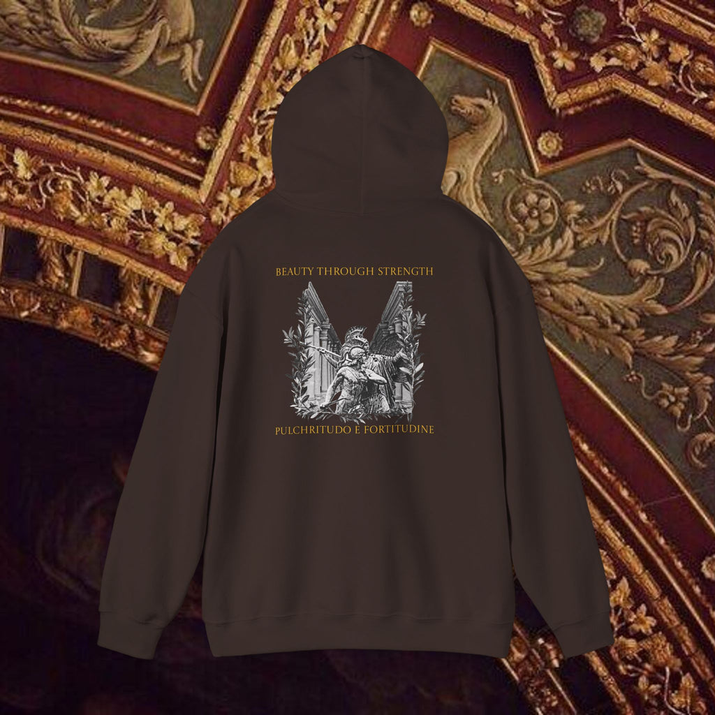 The Goddess's Protection Classically-Inspired Cotton Graphic Hoodie Back Version