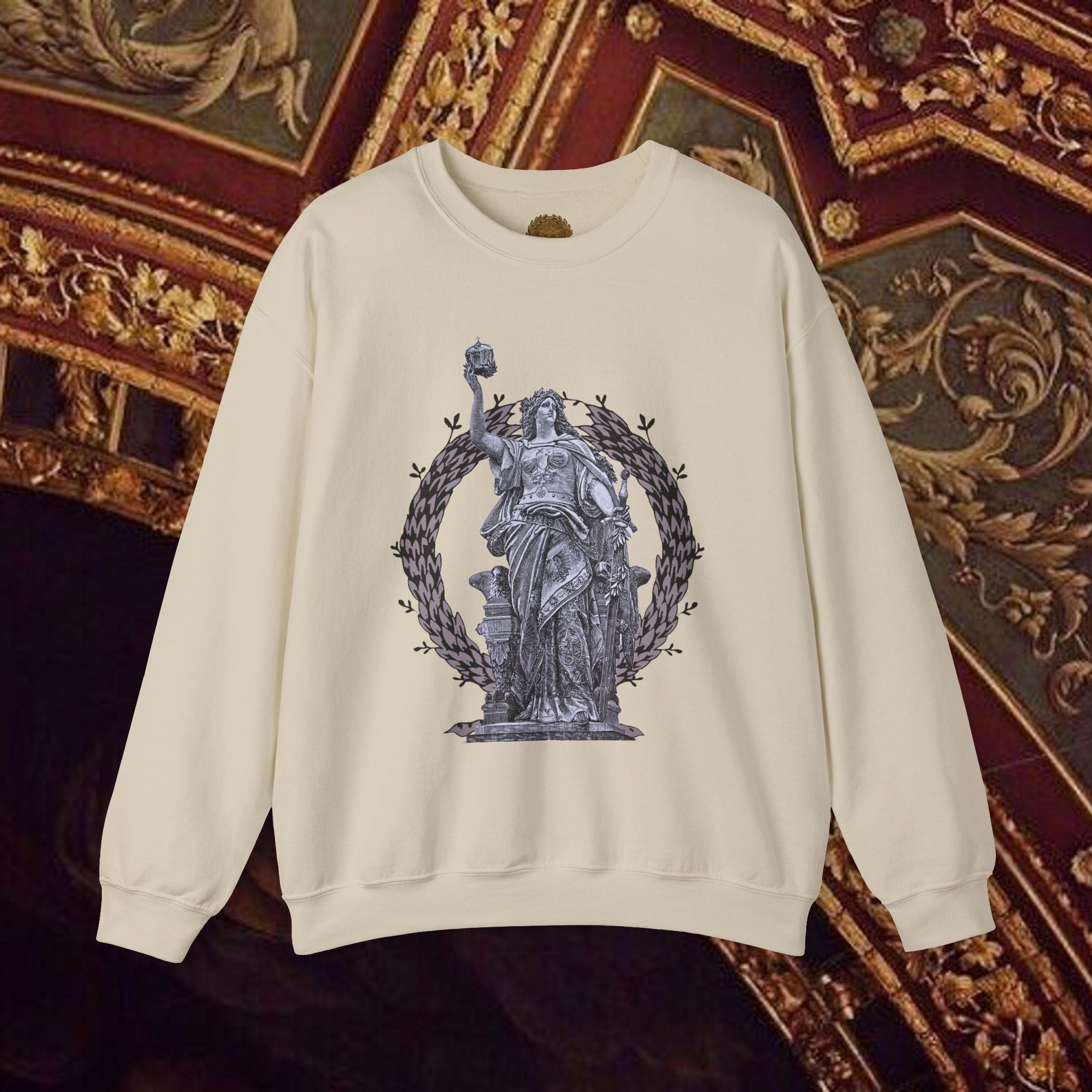Goddess Victory Neo-Classical Crewneck Sweatshirt piece