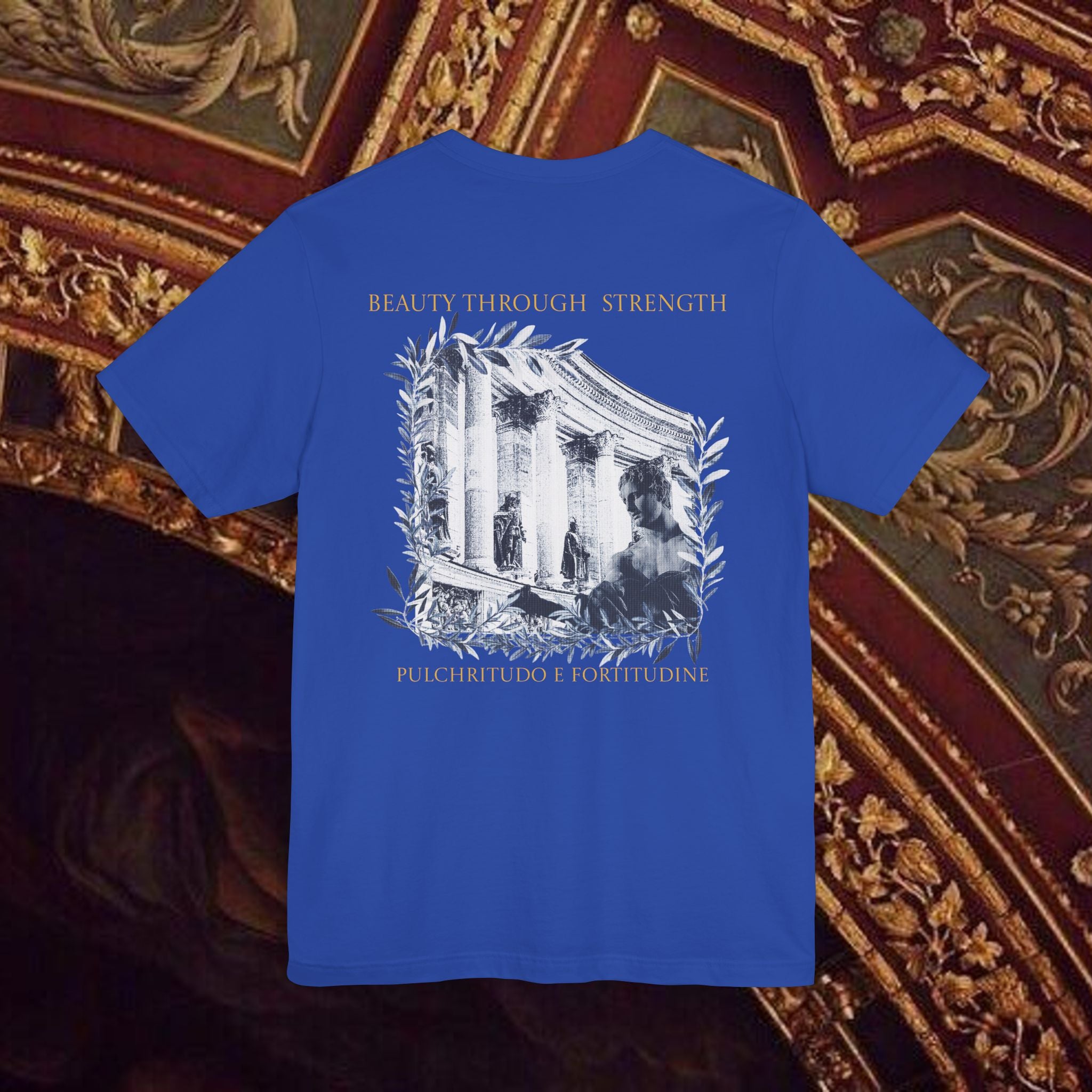 Beauty Through Strength Classically-Inspired Cotton Graphic Shirt Back Version