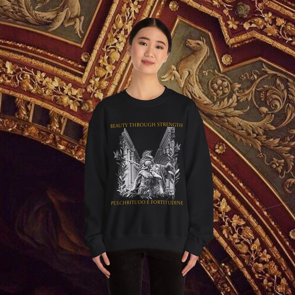 The Goddess's Protection Classically-Inspired Cotton Graphic Sweatshirt