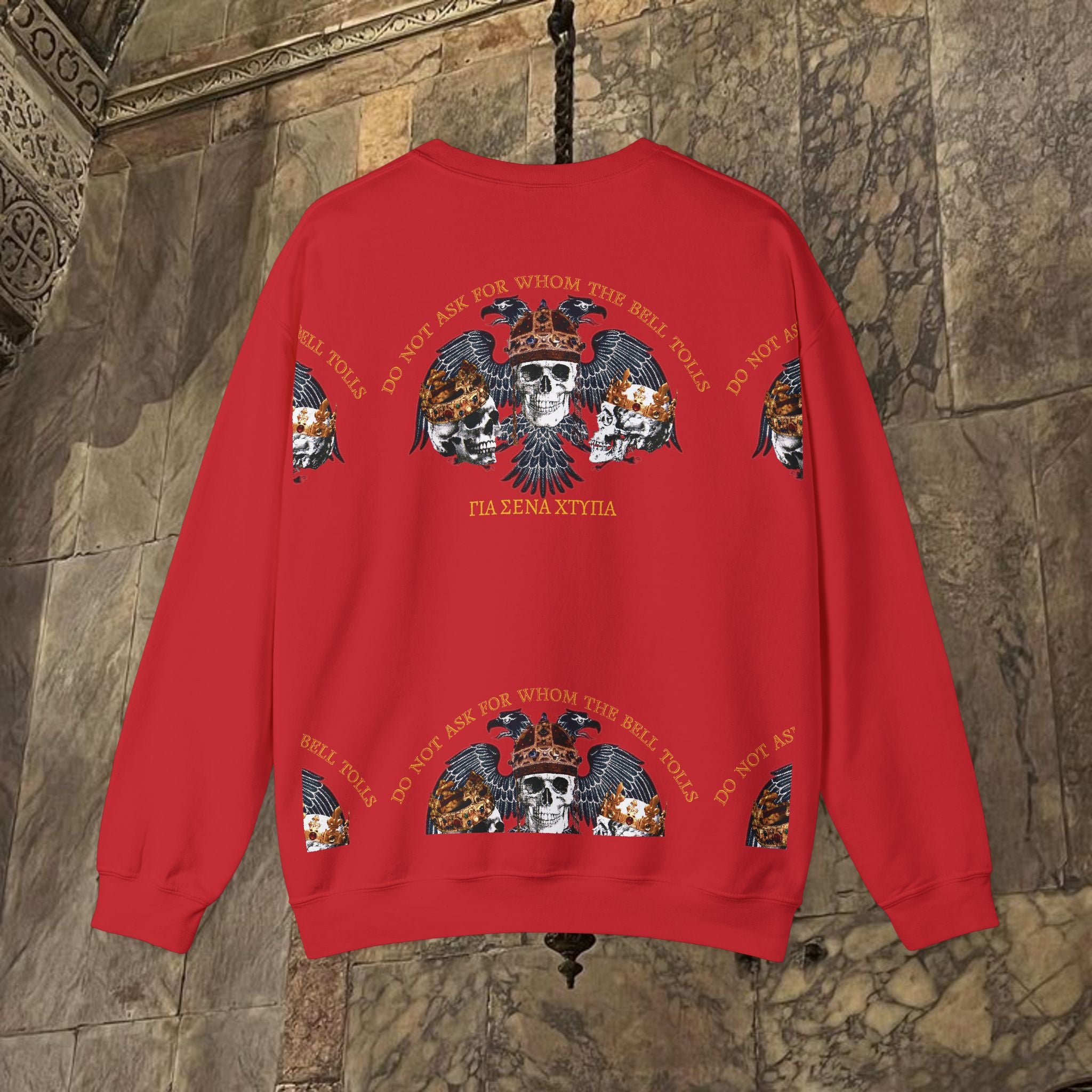 The Kings Fate Byzantine Inspired Graphic Crewneck Sweatshirt Back Version