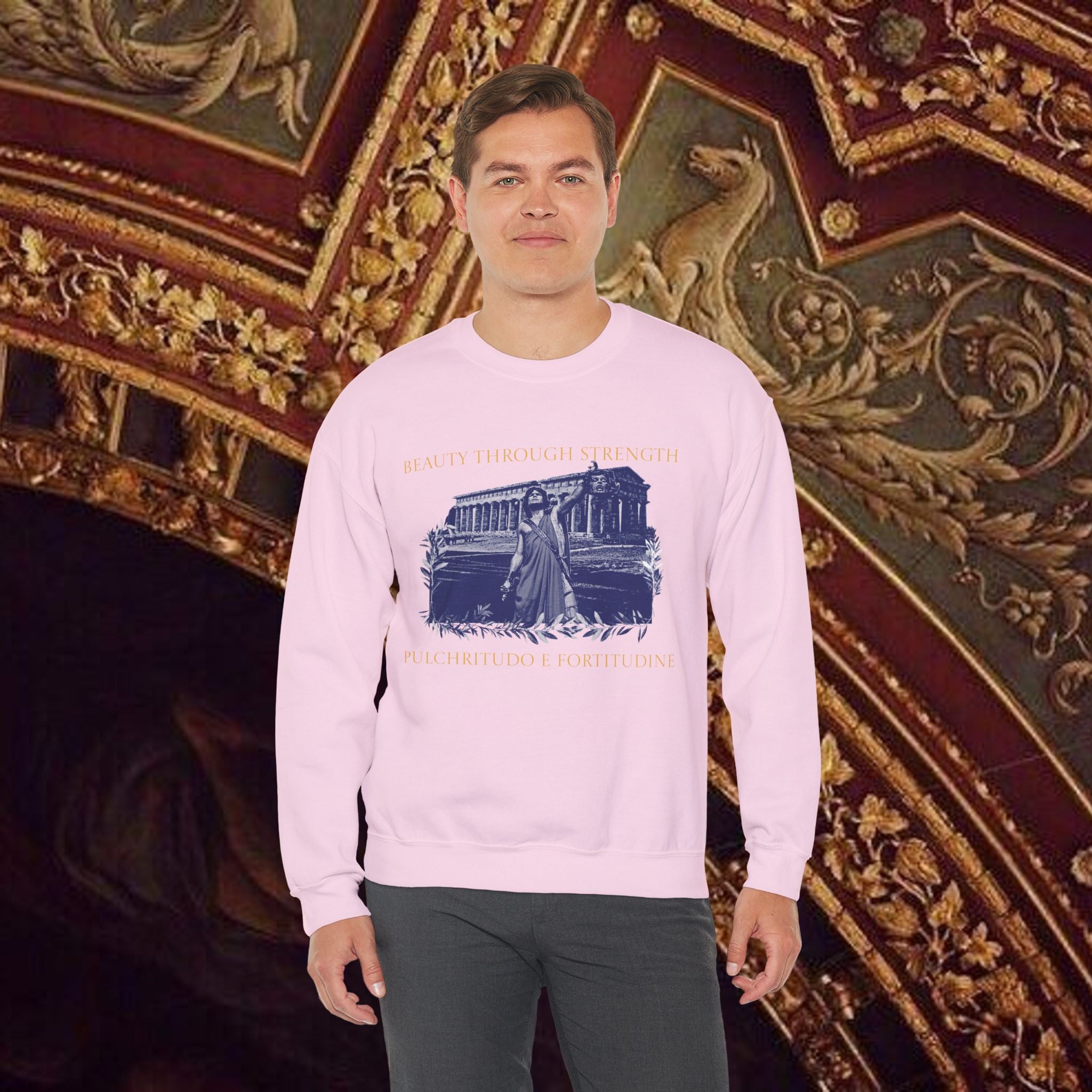The Hero's Victory Classically-Themed Cotton Graphic T Sweatshirt