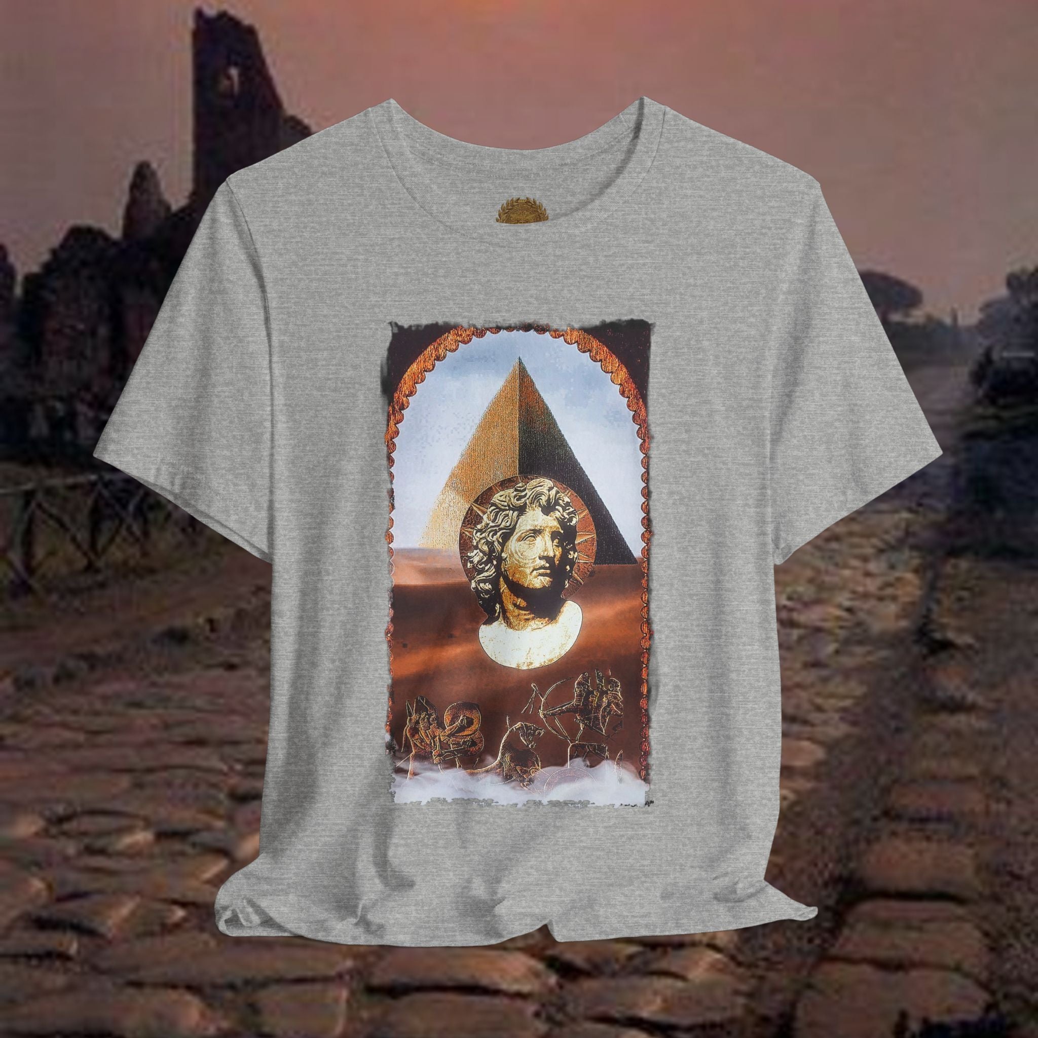 Alexander the Great In Egypt Pyramid Graphic T Shirt