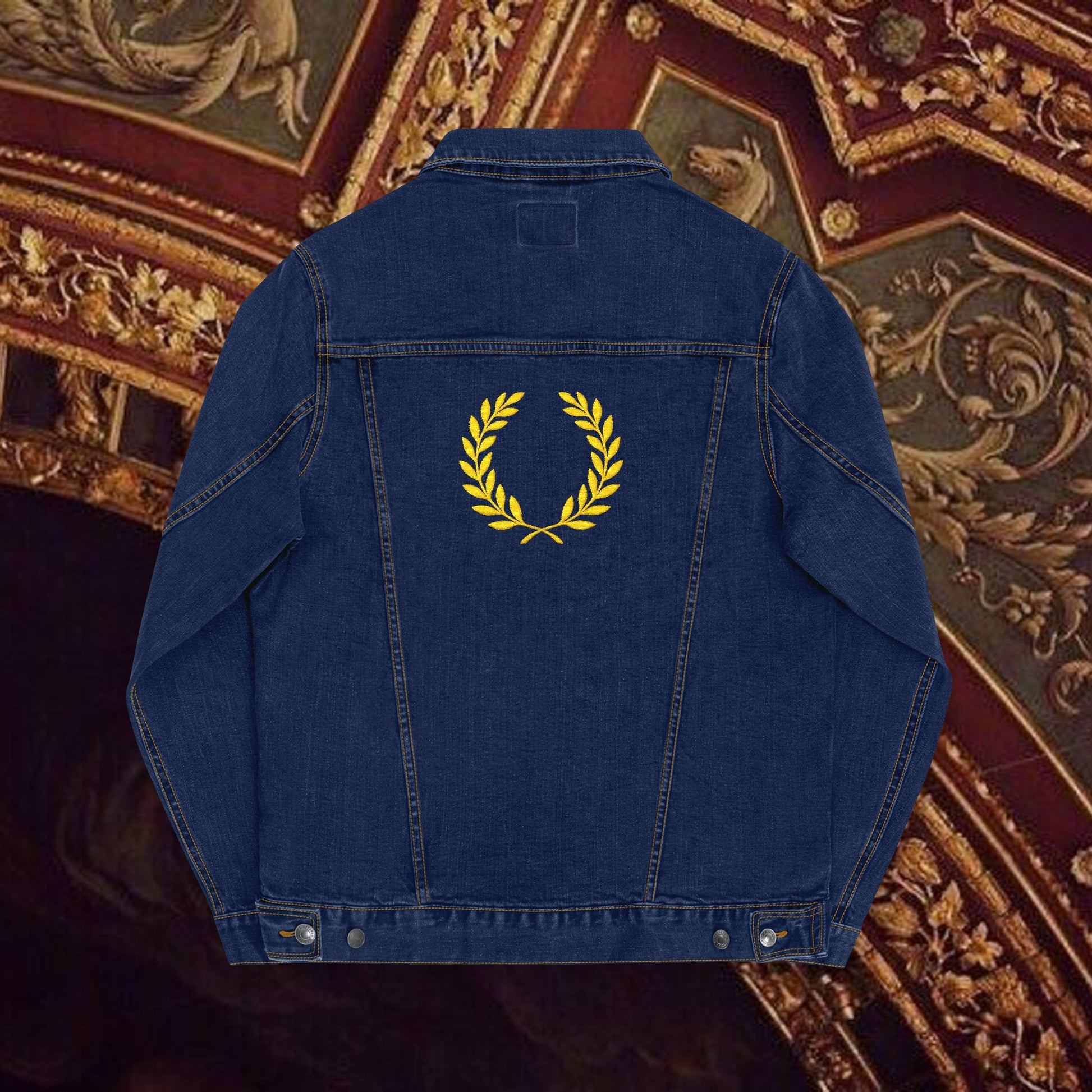 The Emperor's Golden Laurel Unisex Denim Jacket (Embroidery)