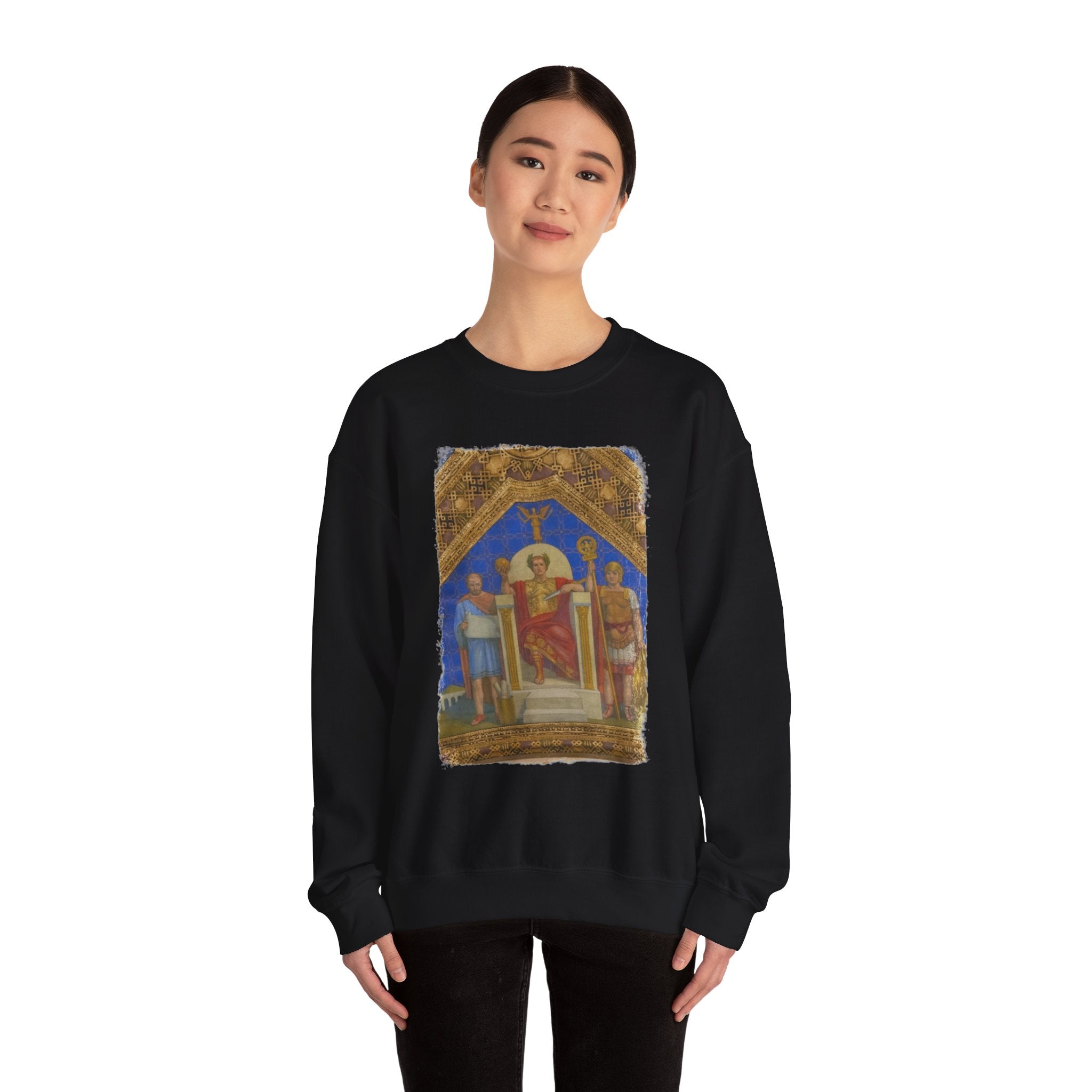 Imperial Throne Art Sweatshirt - Eternal Ruler Design | Constantine Graphics