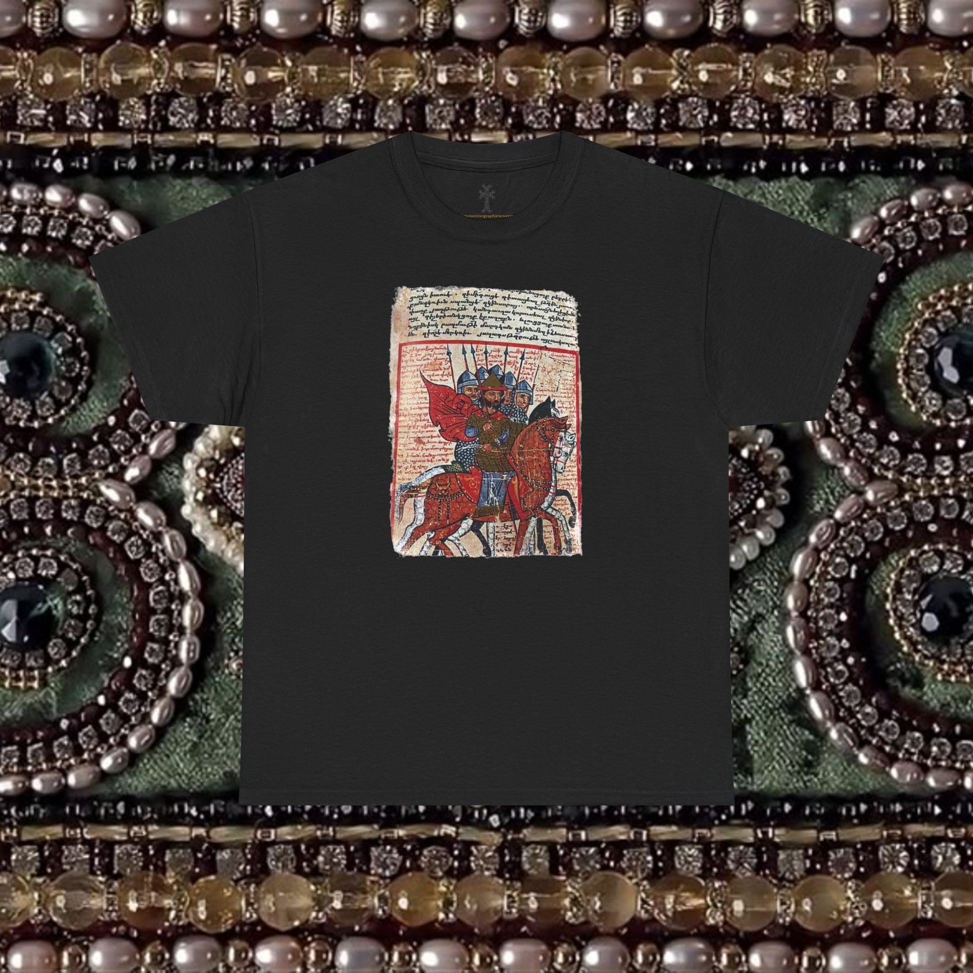Armenian Warriors Ancient Manuscript Graphic T-Shirt Shirt