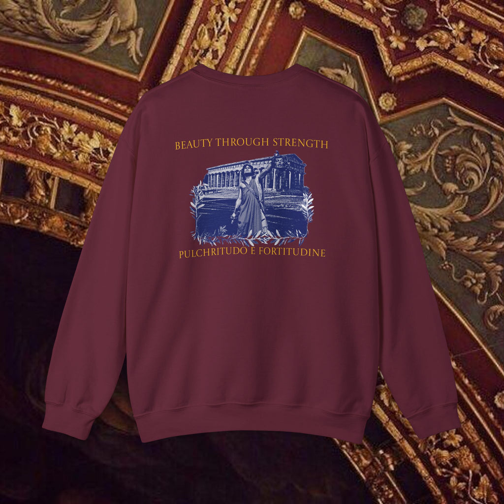 The Hero's Victory Classically-Themed Cotton Graphic Sweatshirt Back Version