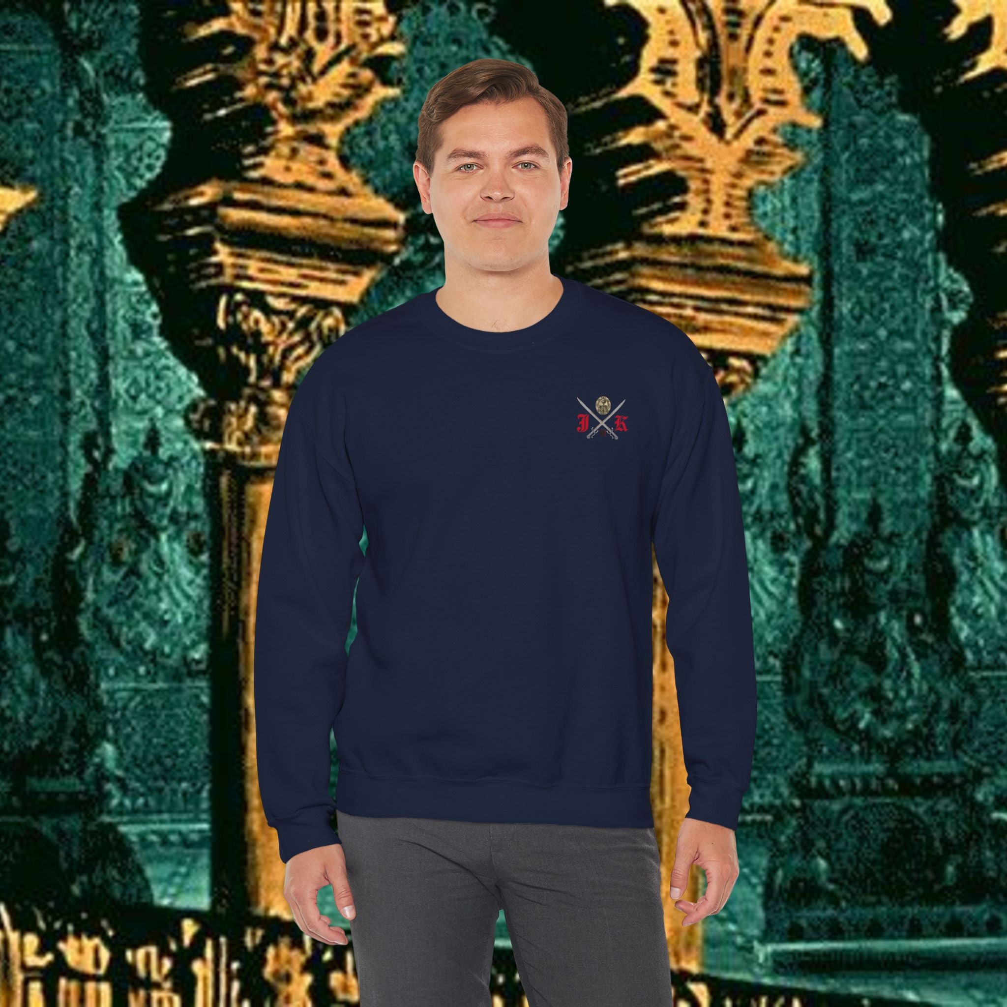 Mythic Vitalism, Sanguis Christianus Vetus Exploration and Adventure Inspired Crewneck Sweatshirt – Back Version