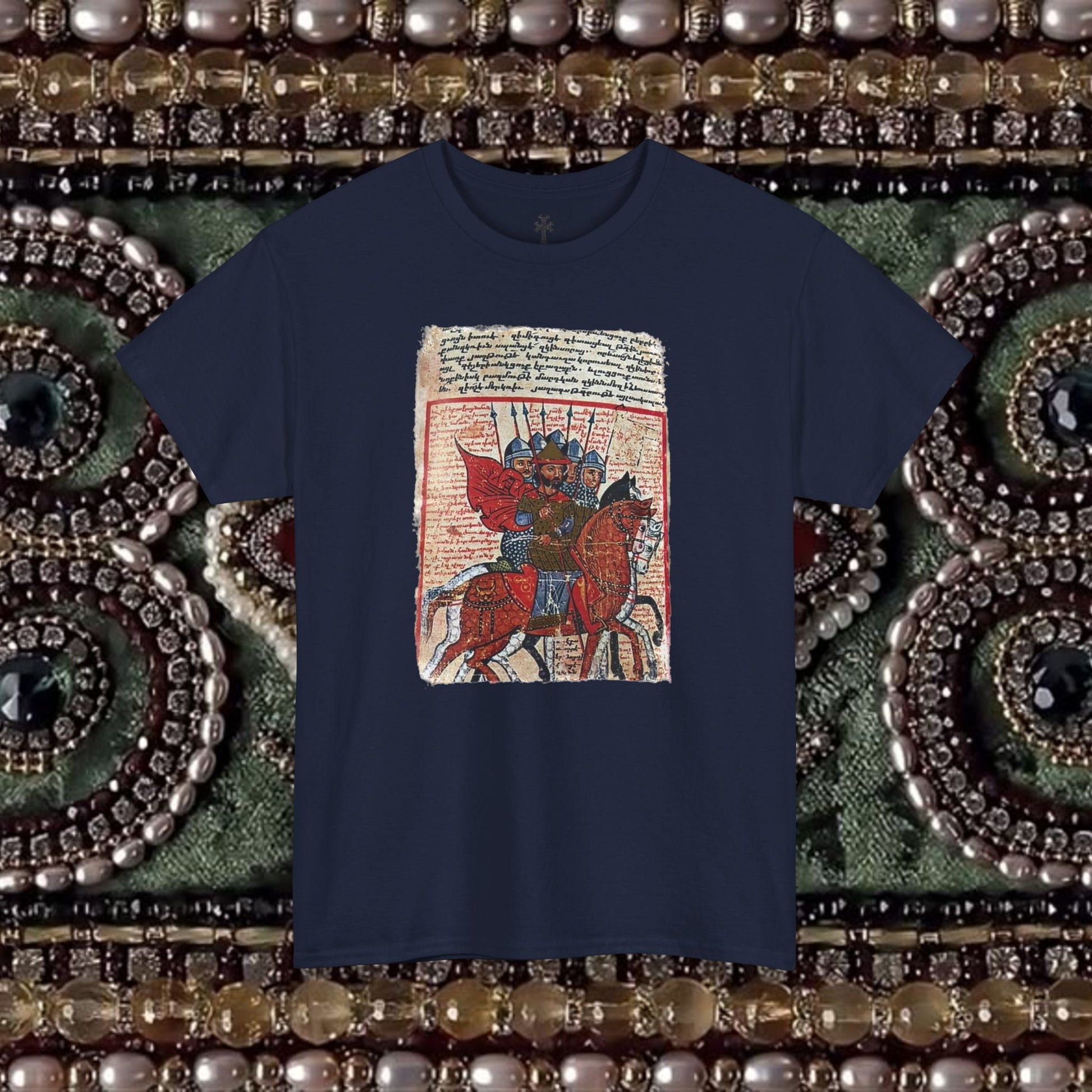 Armenian Warriors Ancient Manuscript Graphic T-Shirt Shirt