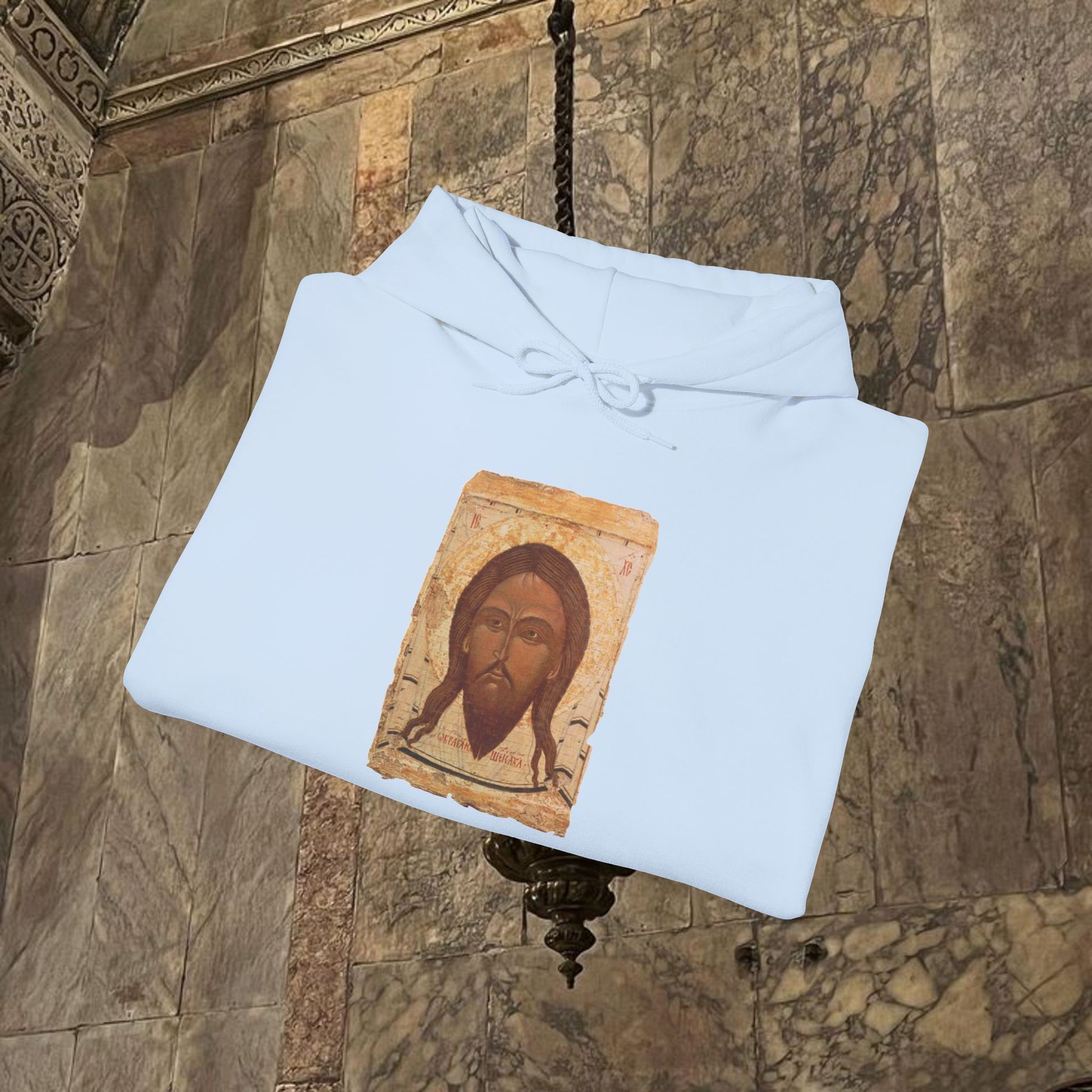 Byzantine Icon Art Hoodie - Divine Sacred Figure