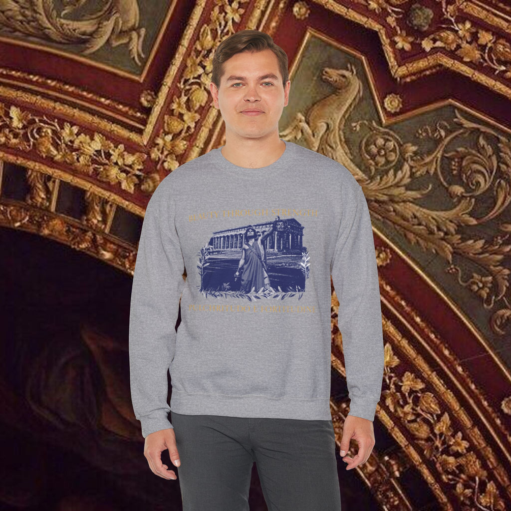 The Hero's Victory Classically-Themed Cotton Graphic T Sweatshirt