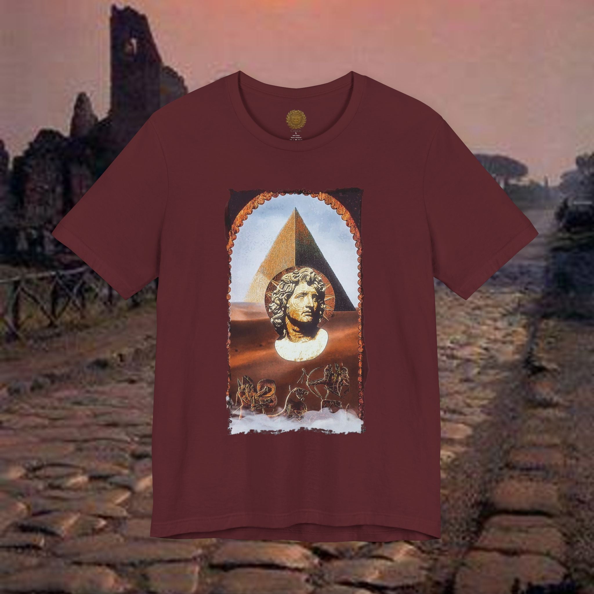 Alexander the Great In Egypt Pyramid Graphic T Shirt