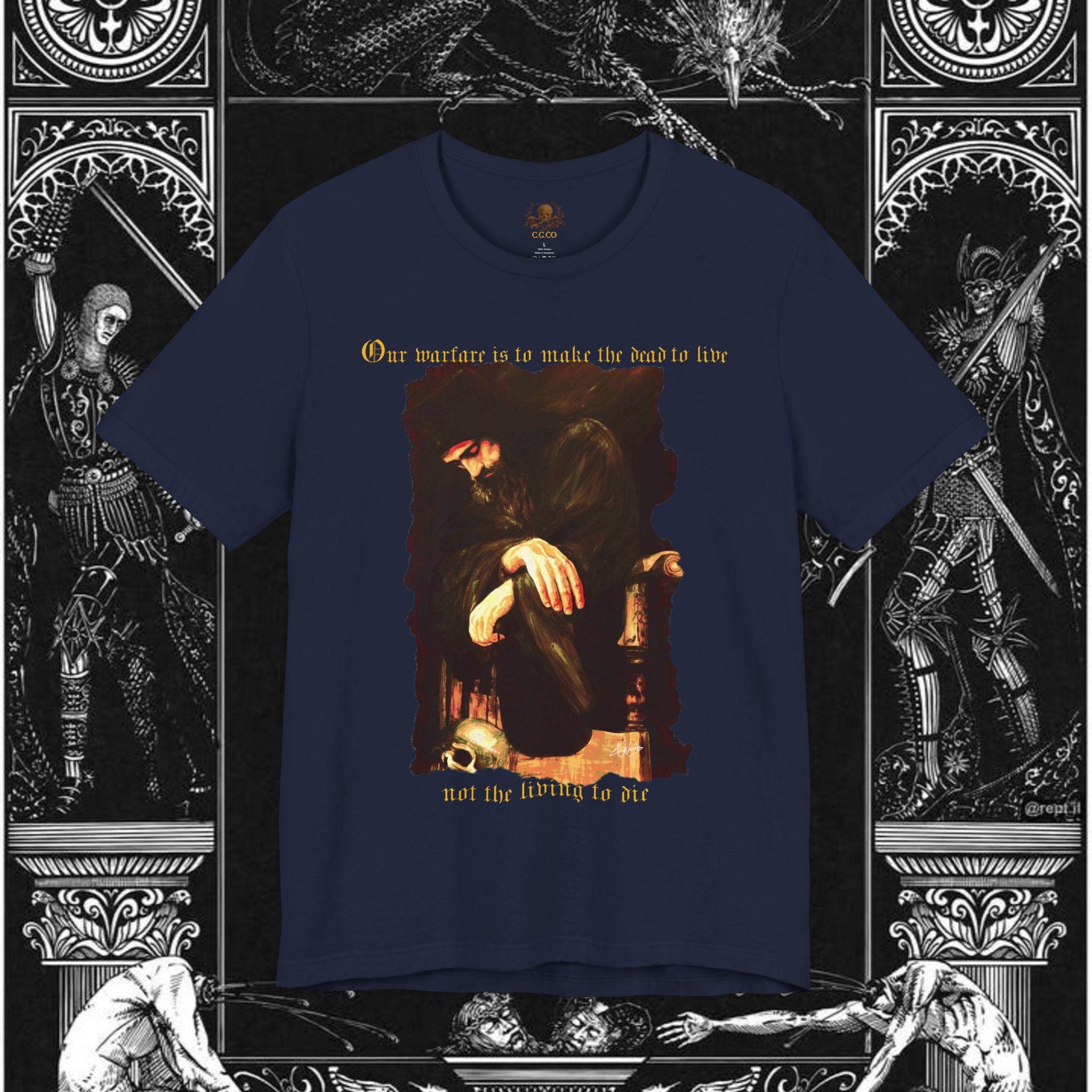 Man's Memento Medieval Fantasy Graphic T Shirt