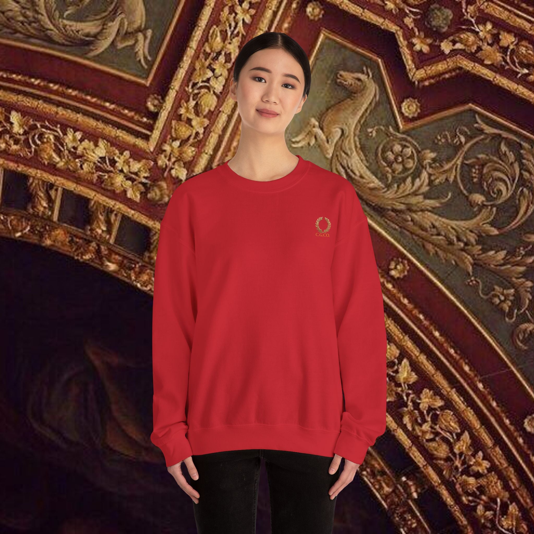 Beauty Through Strength Classically-Inspired Cotton Graphic Sweatshirt Back Version