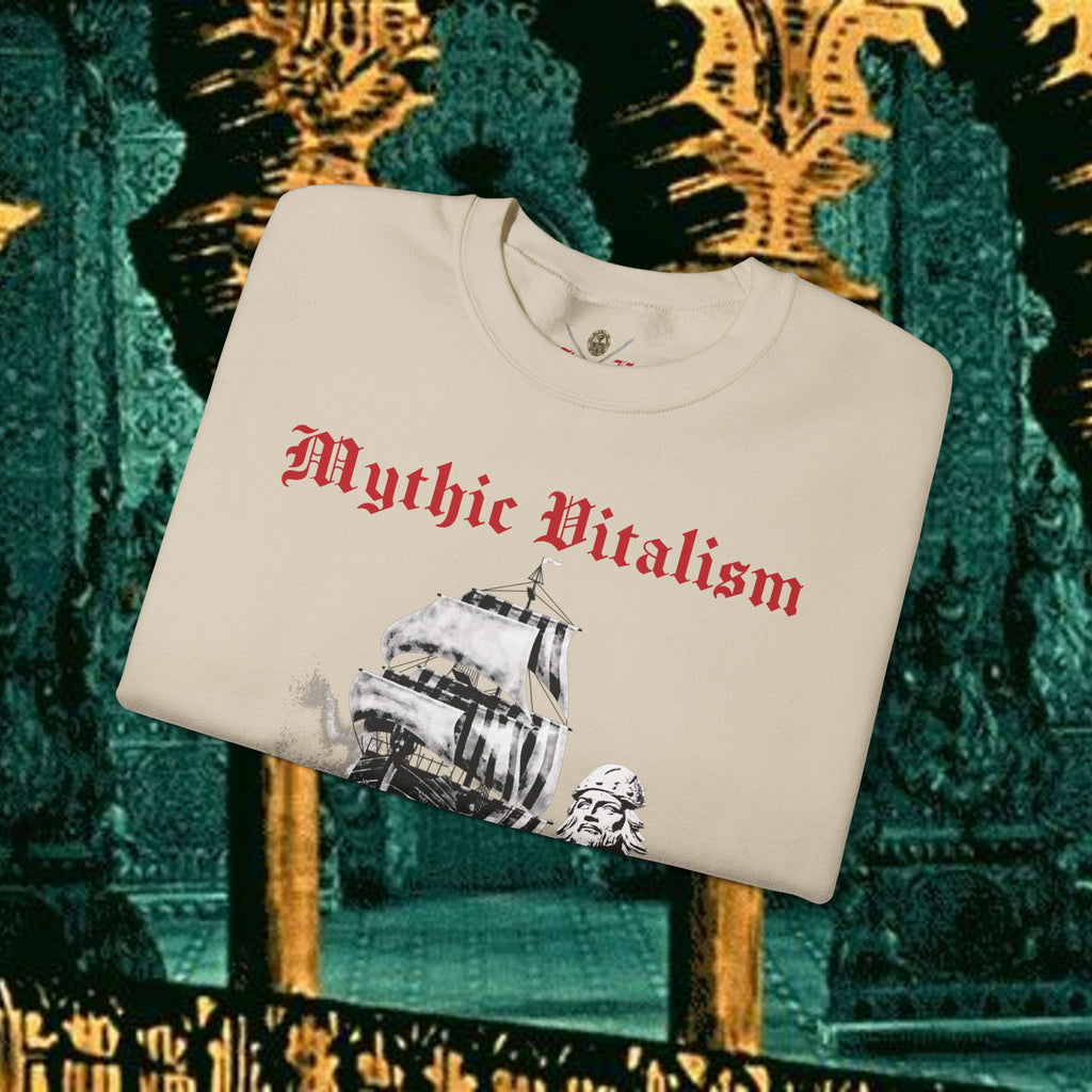 Mythic Vitalism, Sanguis Christianus Vetus  Exploration and Adventure Inspired Crewneck Sweatshirt