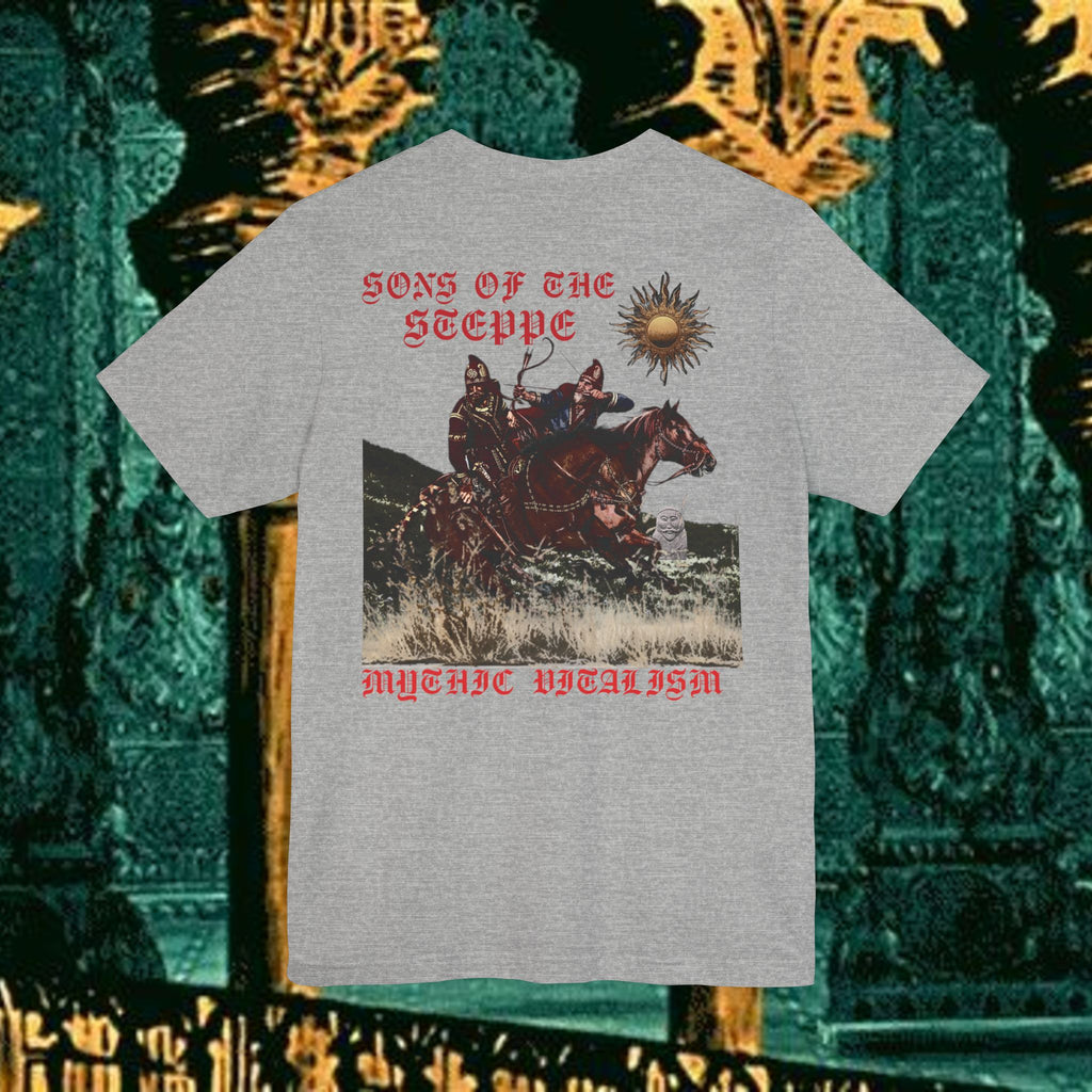 Sons of the Steppe Mythical Medieval Inspired Graphic T Shirt Back Version