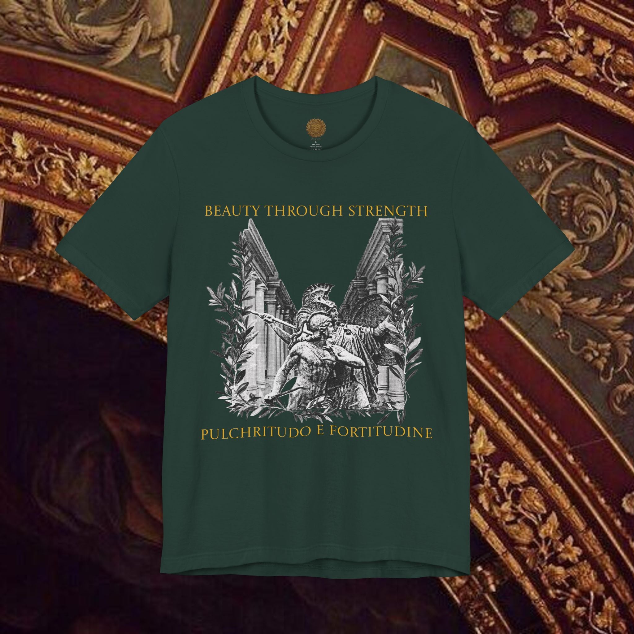 The Goddess's Protection Classically-Inspired Cotton Graphic T Shirt