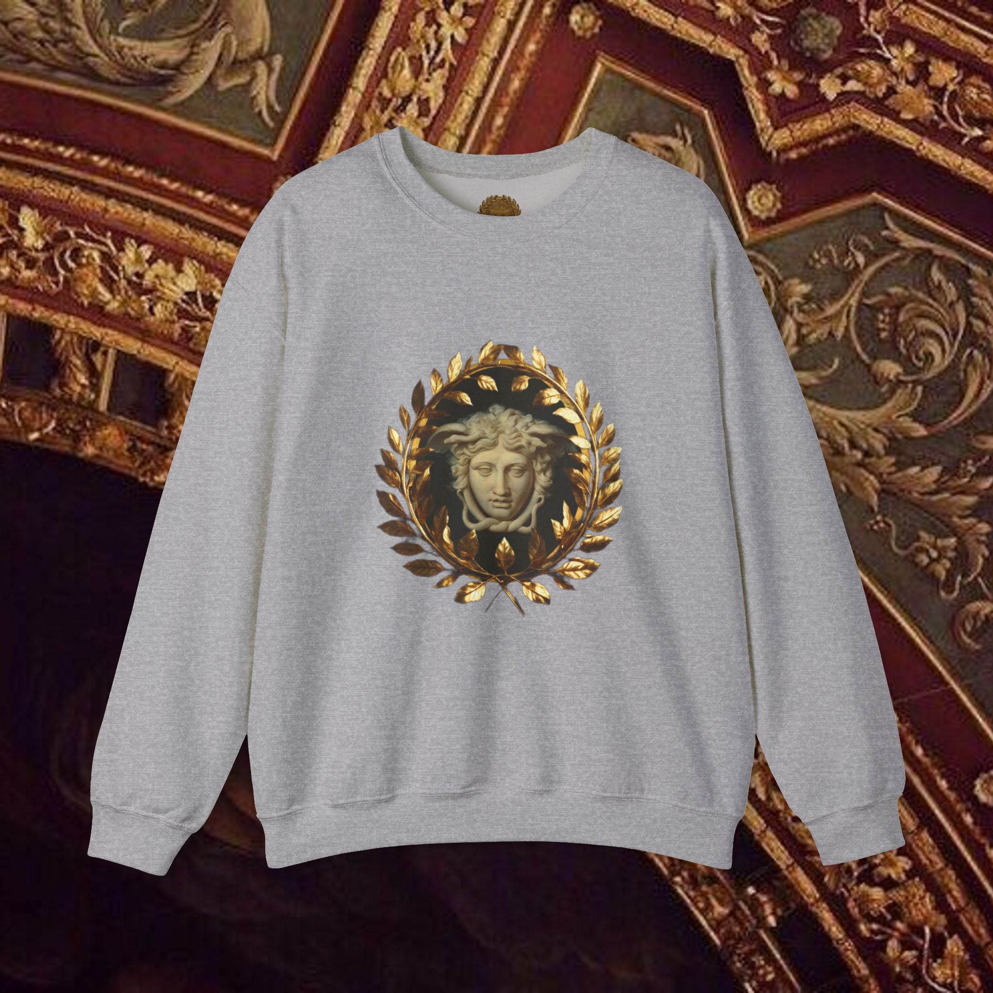 Medusa's Gaze Classical Inspired Mythology Unisex Heavy Blend Crewneck Graphic Sweatshirt