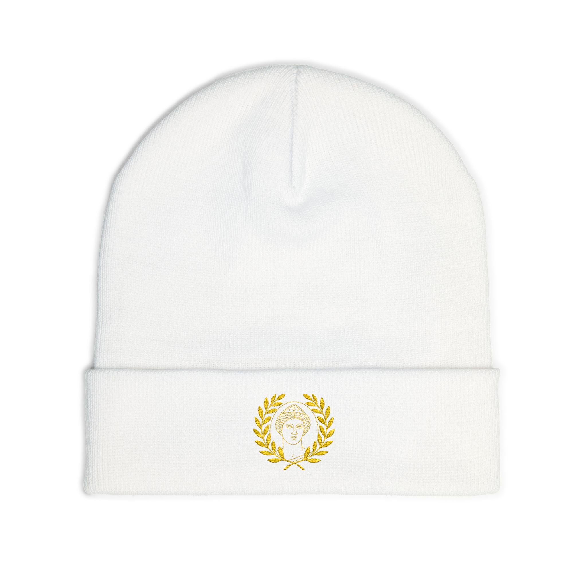 Mystical Venus Embroidered Beanie - Celestial Winter Hat