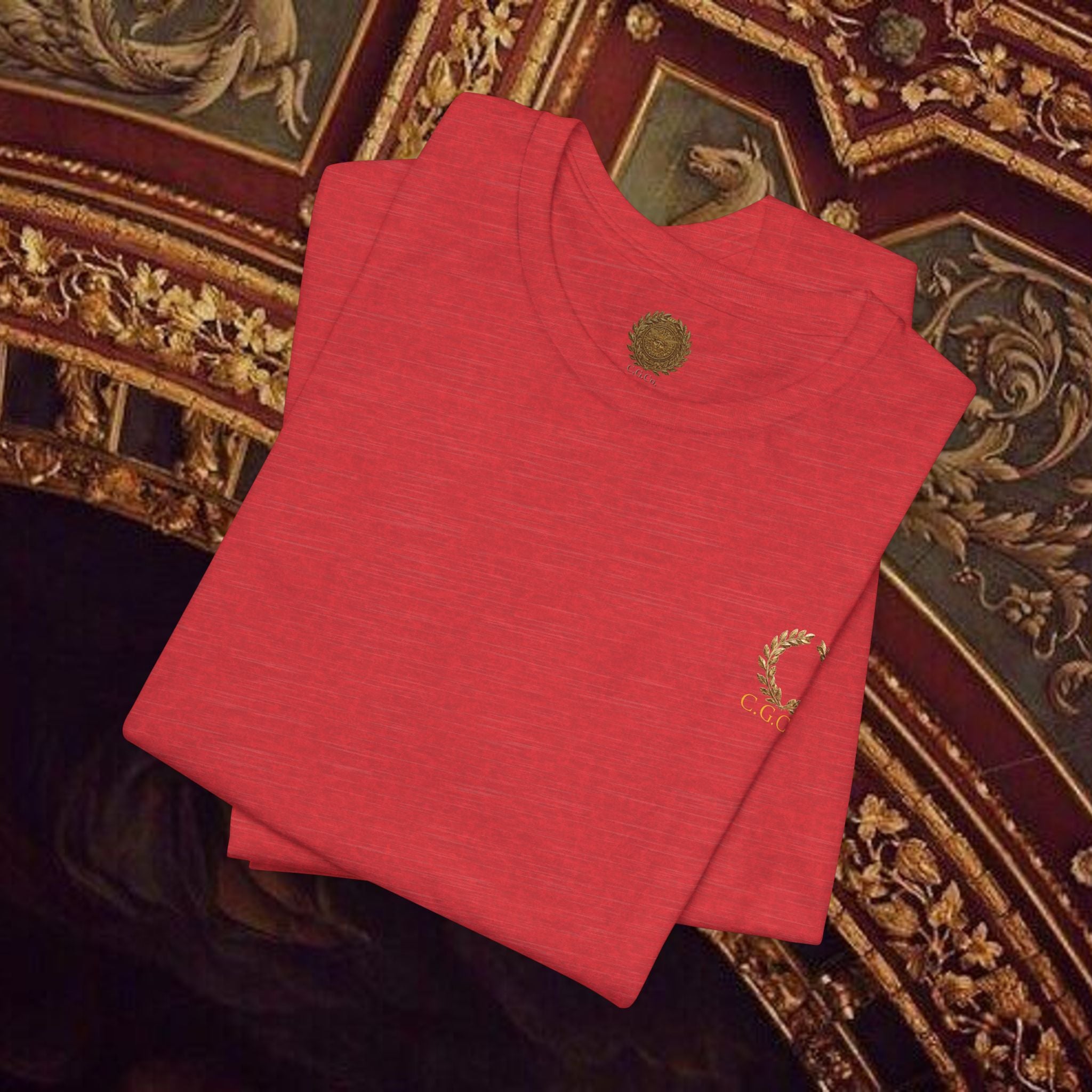 Title: The Hero's Victory Classically-Themed Cotton Graphic T Shirt Back Version