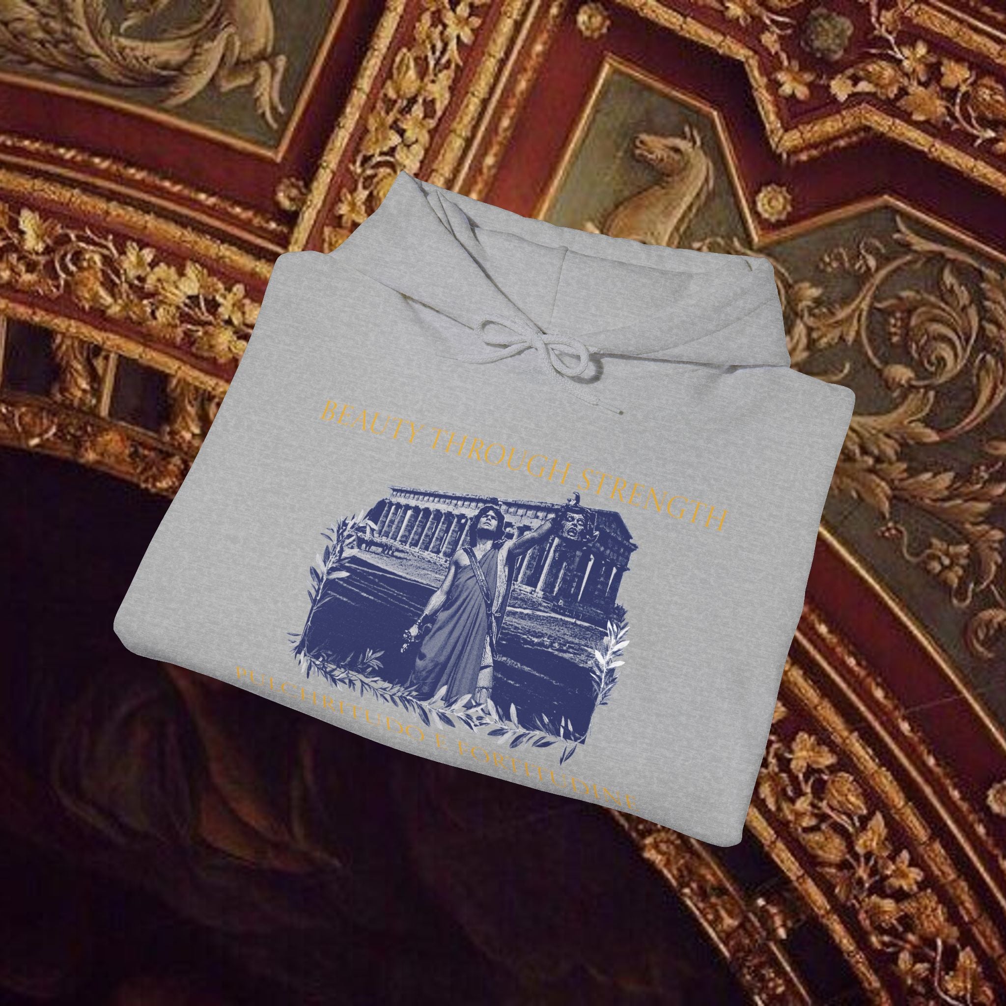 The Hero's Victory Classically-Themed Cotton Graphic Hoodie