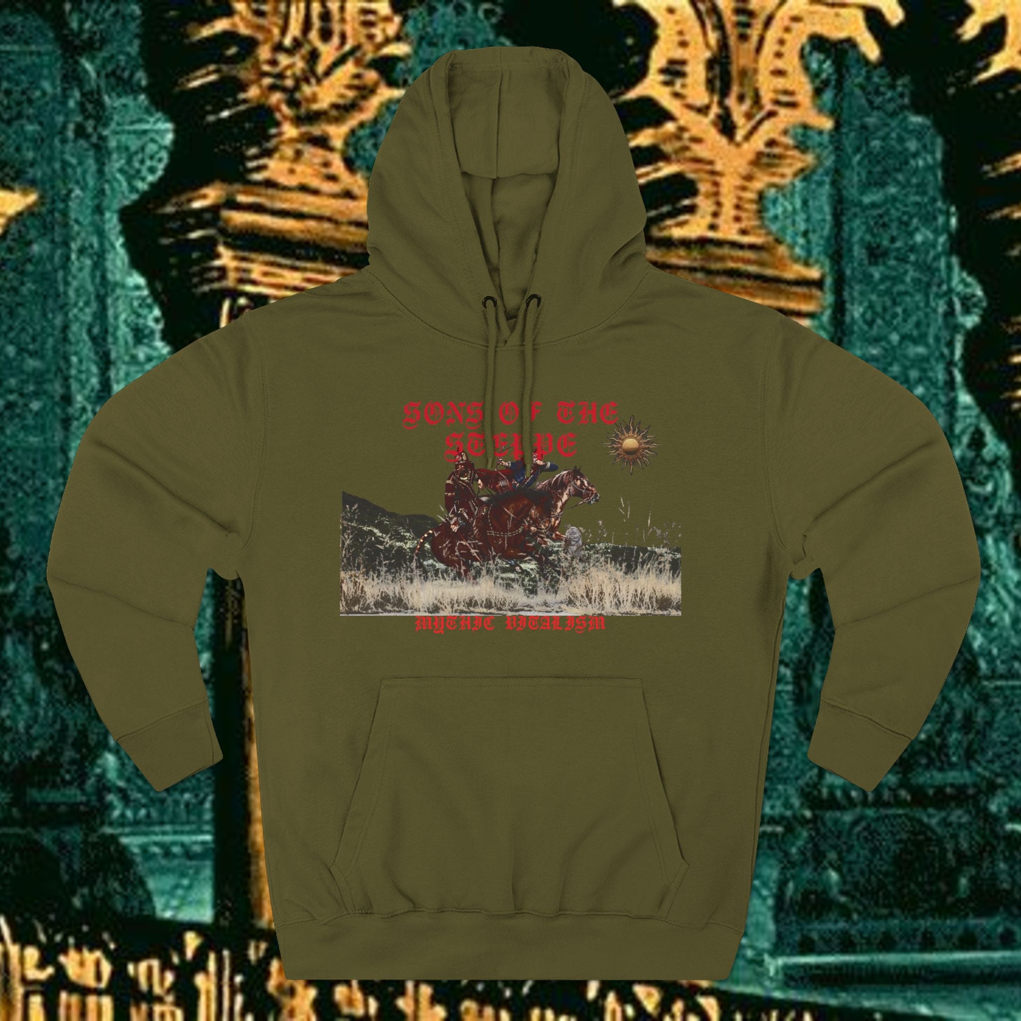 Son of the Steppe Fleece Medieval Graphic Hoodie