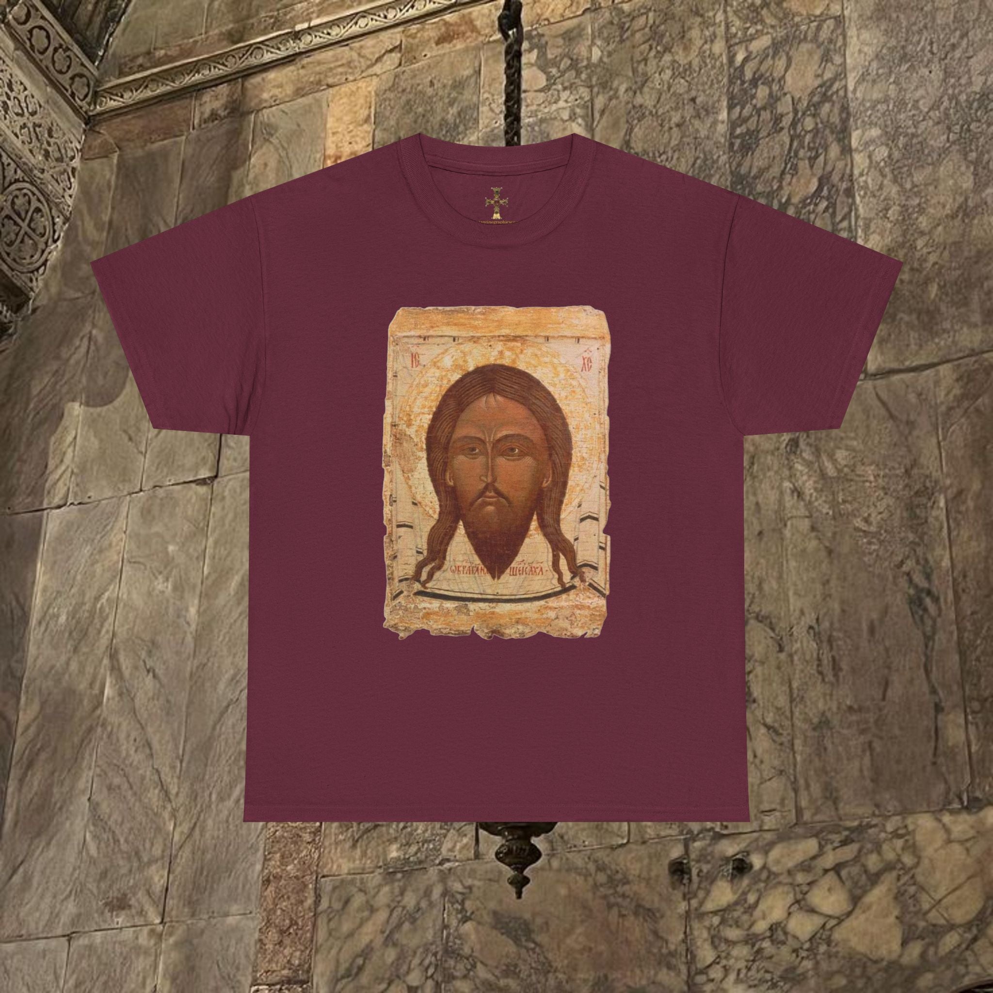 Byzantine Manuscript Art T-Shirt - Sacred Divine Icon