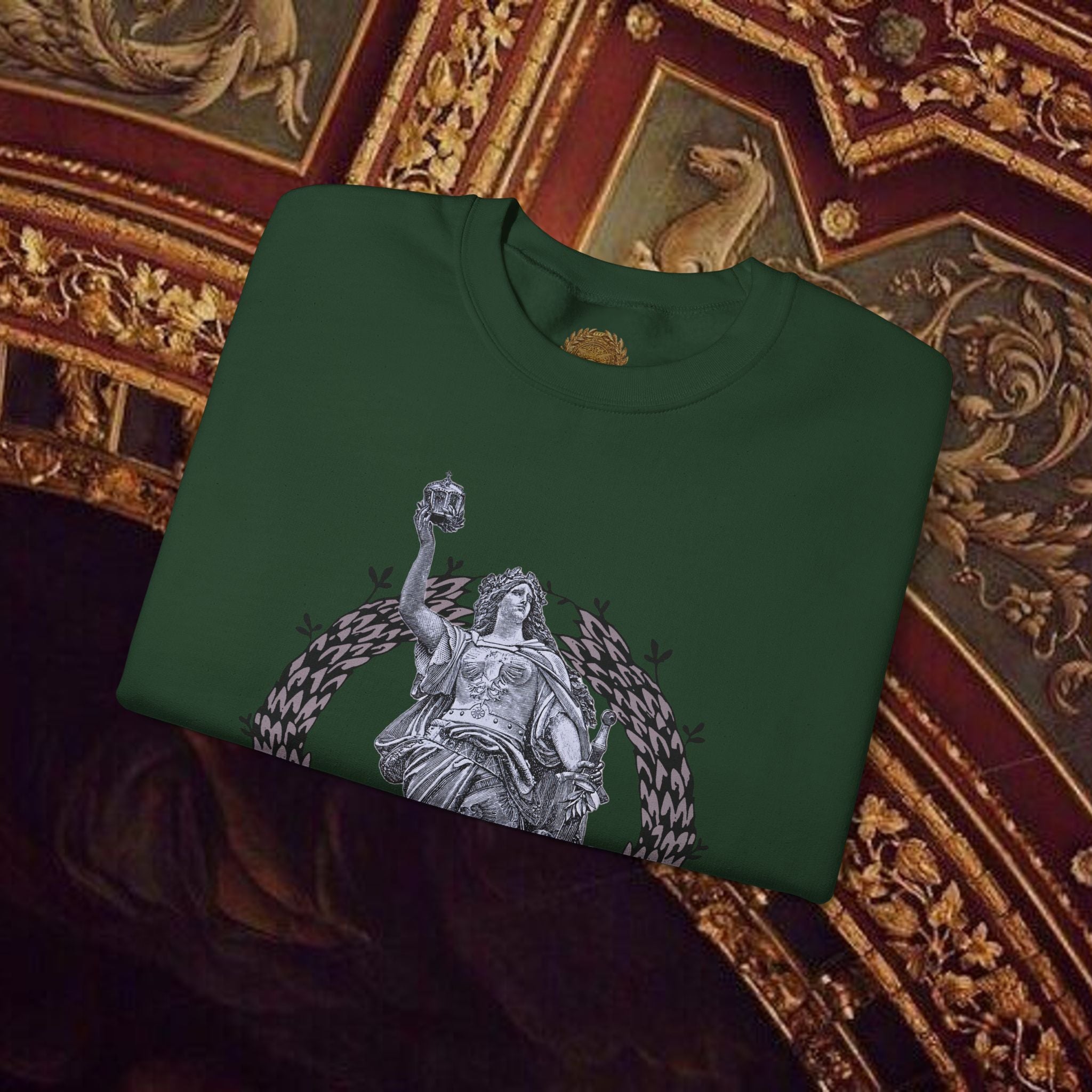 Goddess Victory Neo-Classical Crewneck Sweatshirt piece