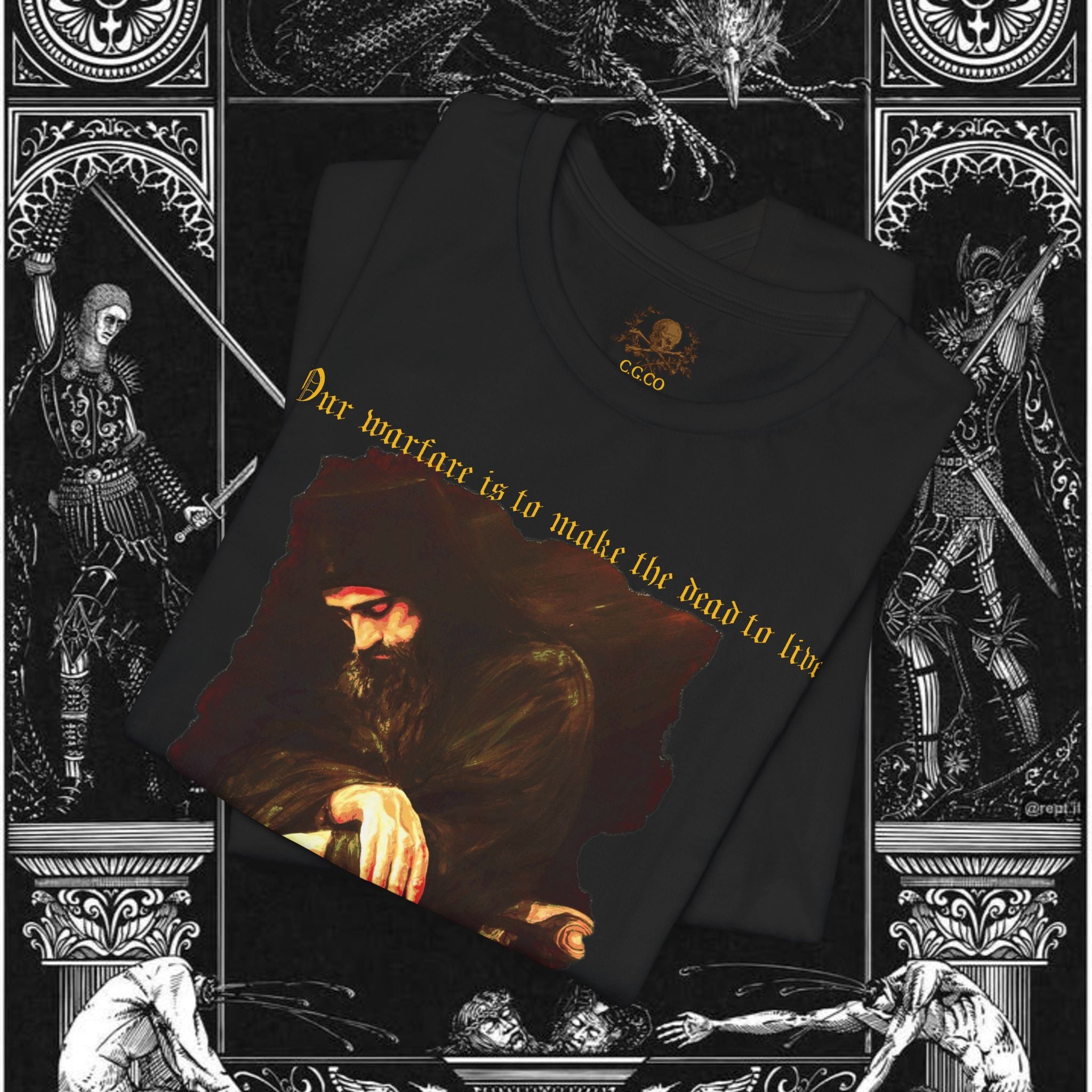 Man's Memento Medieval Fantasy Graphic T Shirt