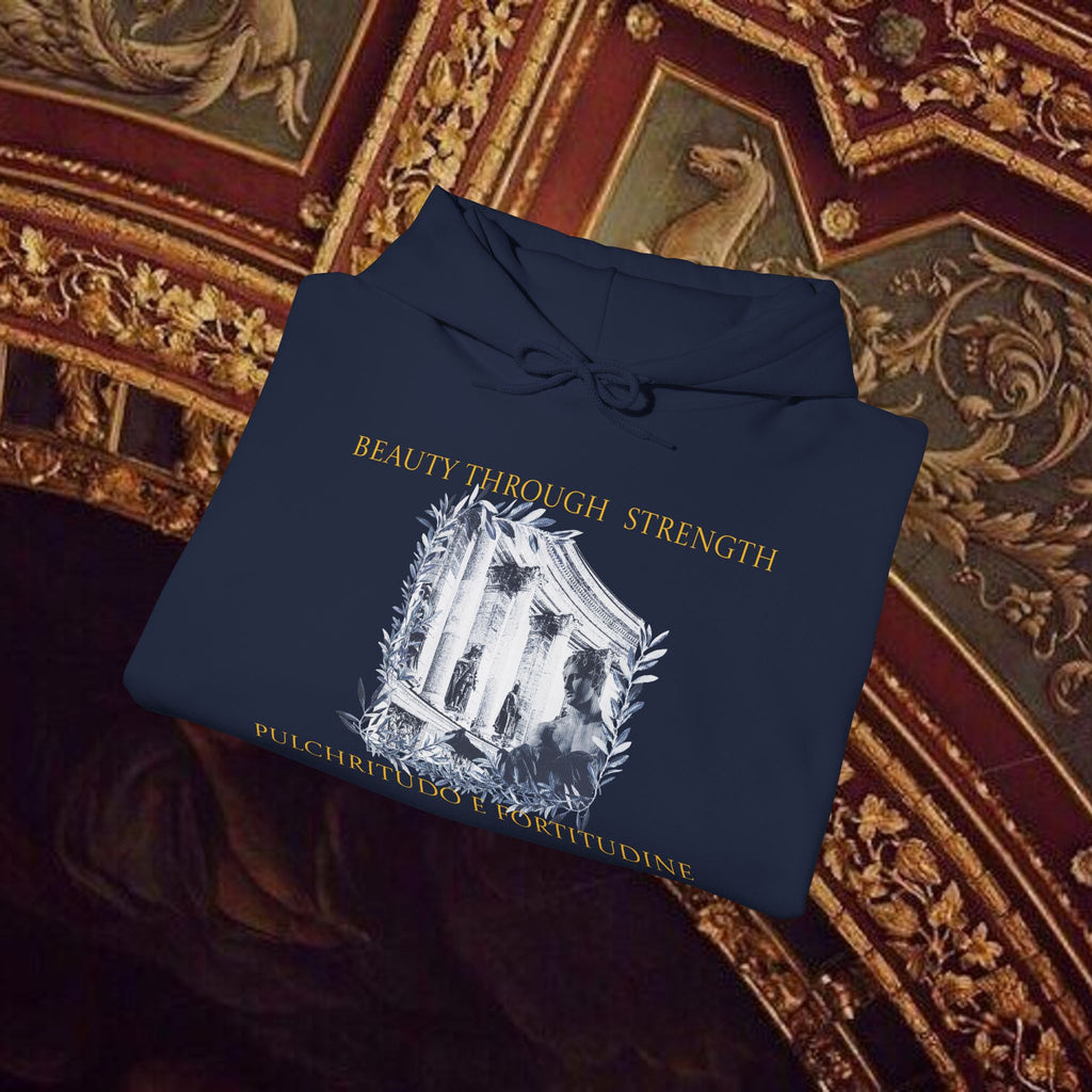 Beauty Through Strength Classically-Inspired Cotton Graphic Hoodie