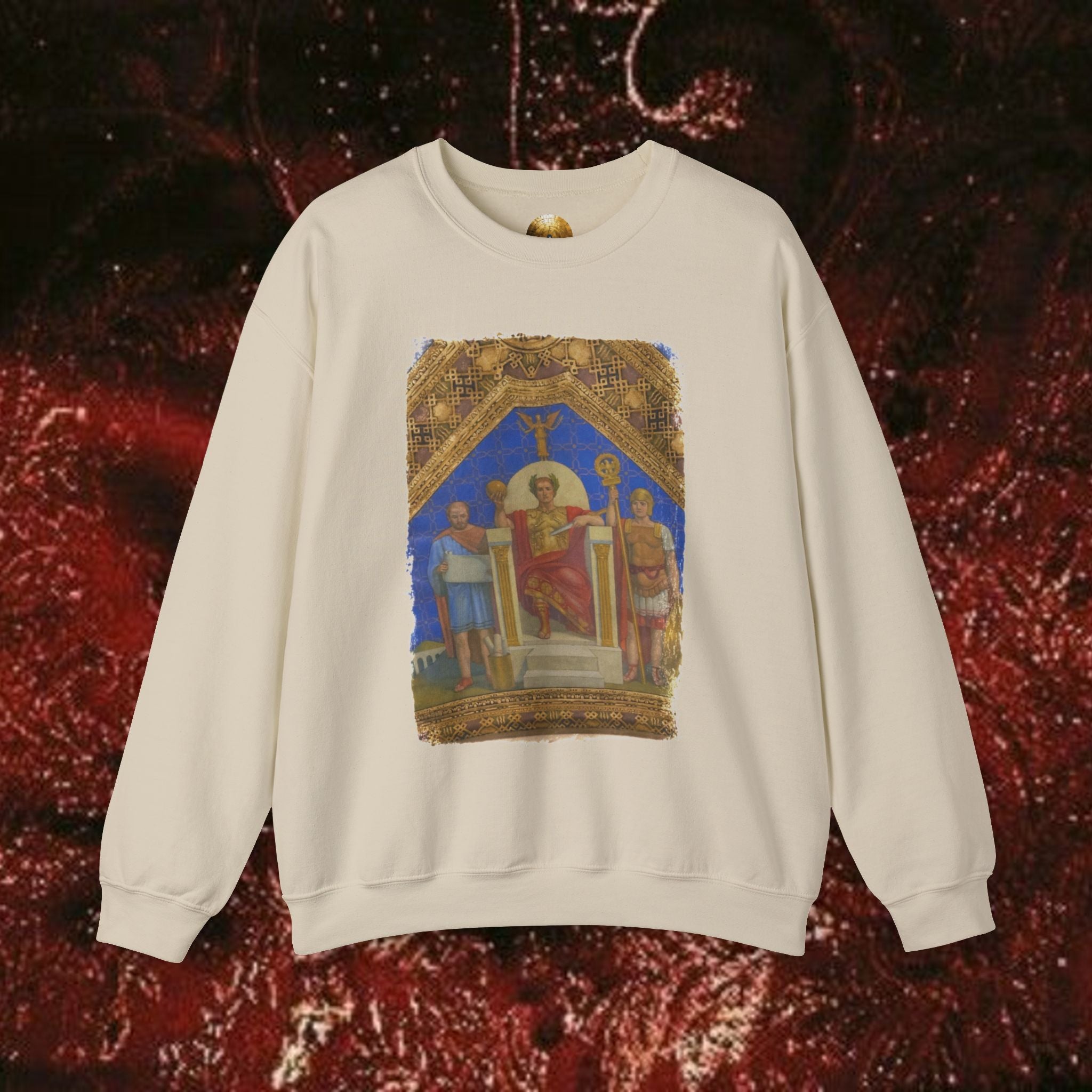 Imperial Throne Art Sweatshirt - Eternal Ruler Design | Constantine Graphics