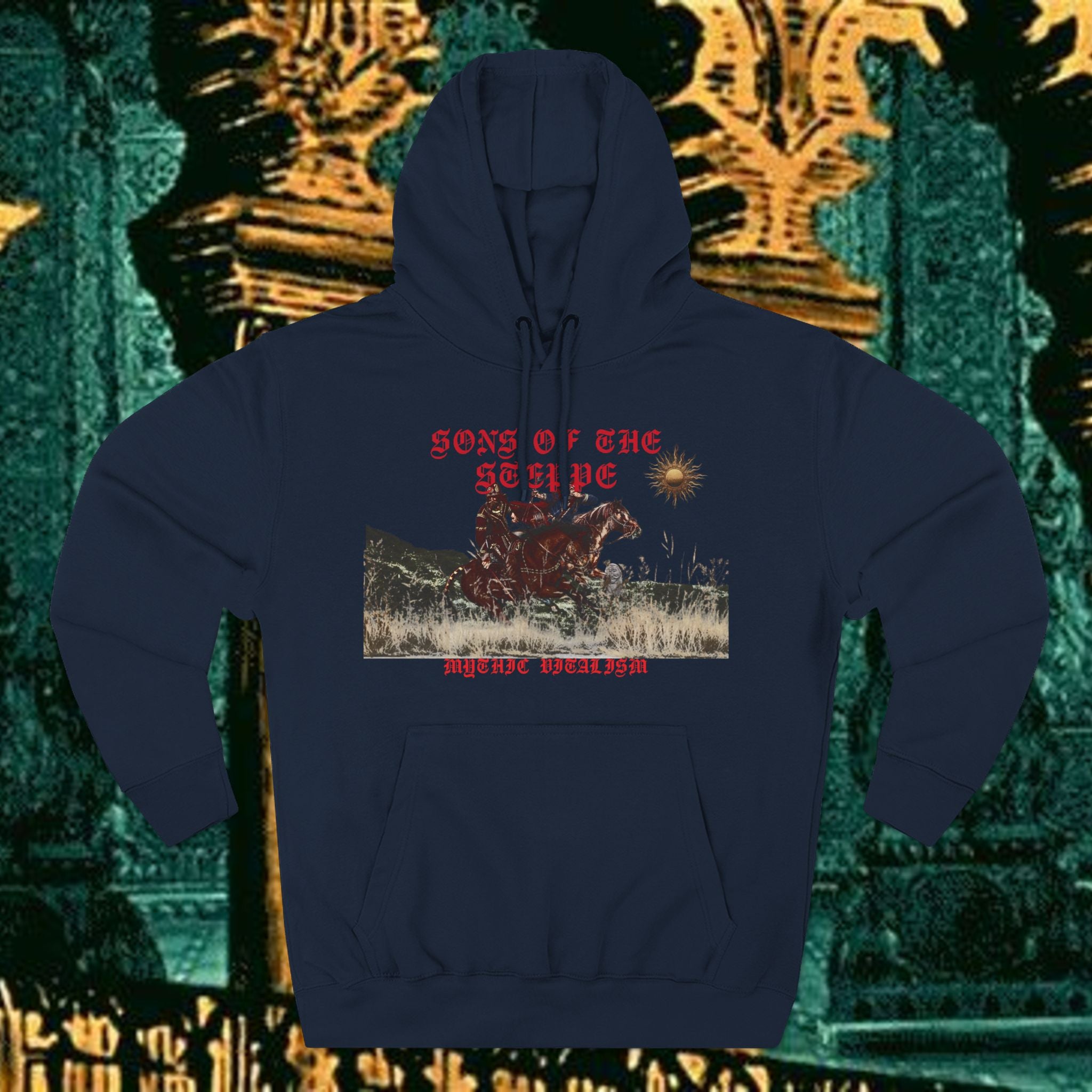 Son of the Steppe Fleece Medieval Graphic Hoodie