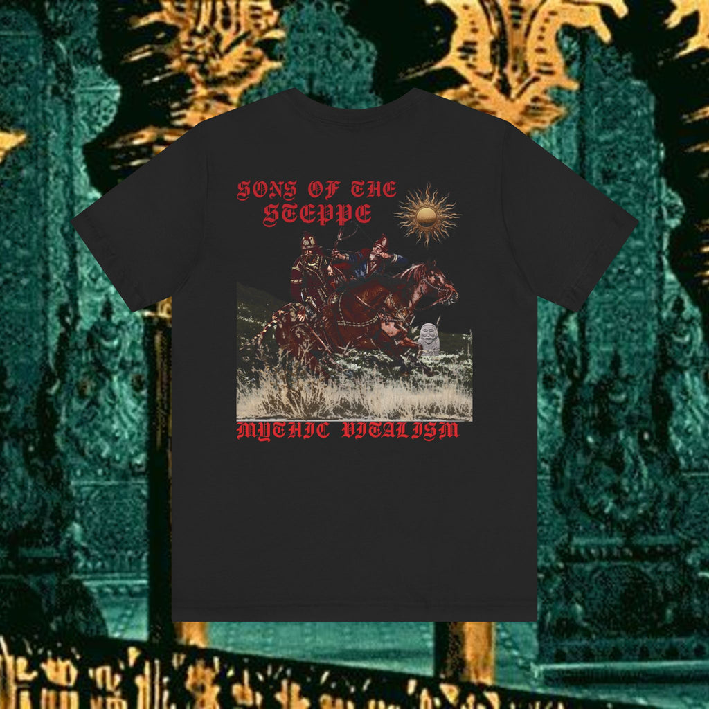Sons of the Steppe Mythical Medieval Inspired Graphic T Shirt Back Version