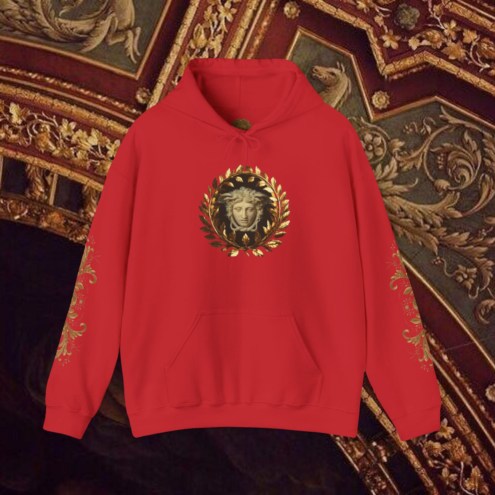 Medusa's Gaze Classical Mythology Inspired Unisex Heavy Blend Hooded Graphic Sweatshirt
