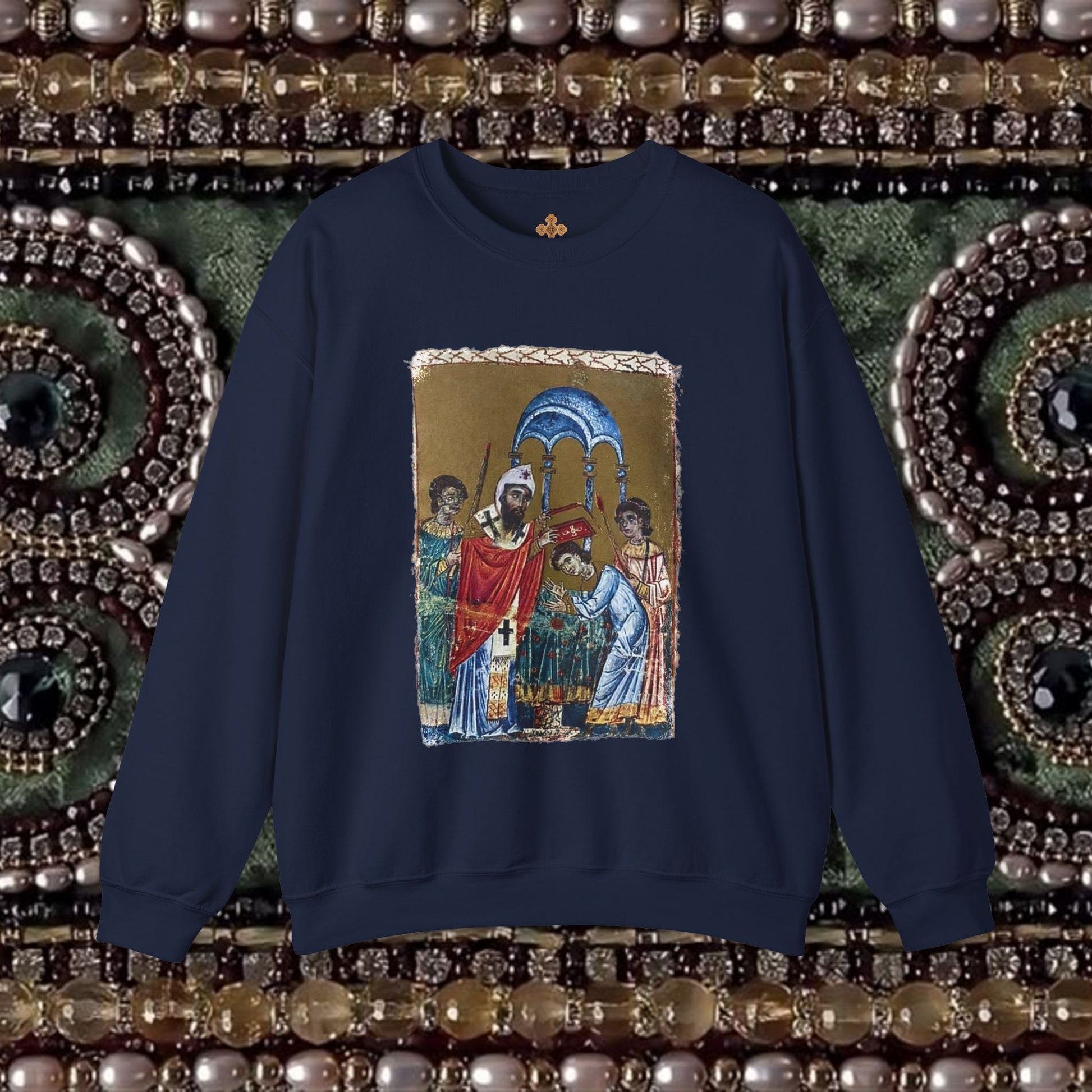 Armenian Manuscript Crewneck Graphic Sweatshirt