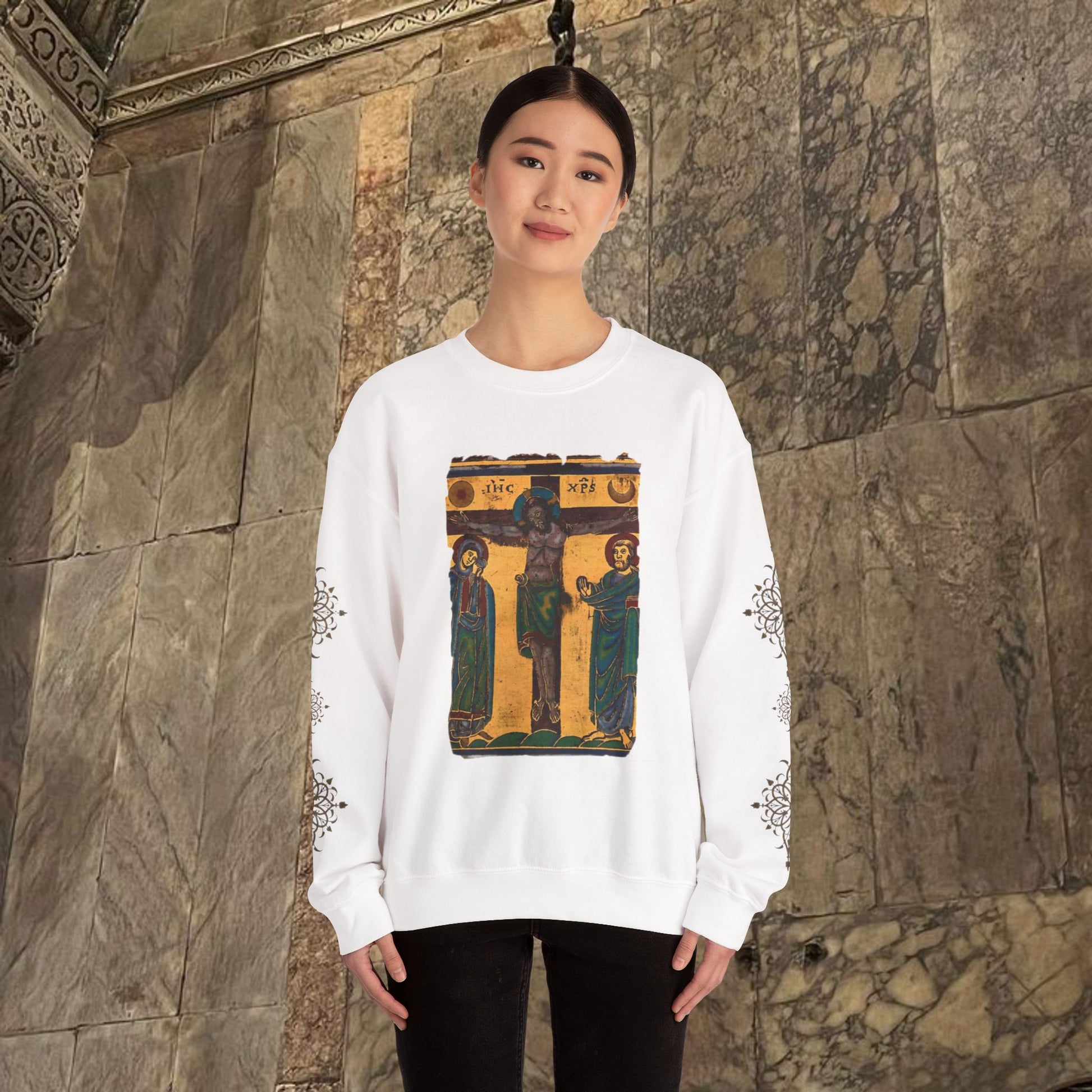 Byzantine art Sweatshirt iconographic desgin