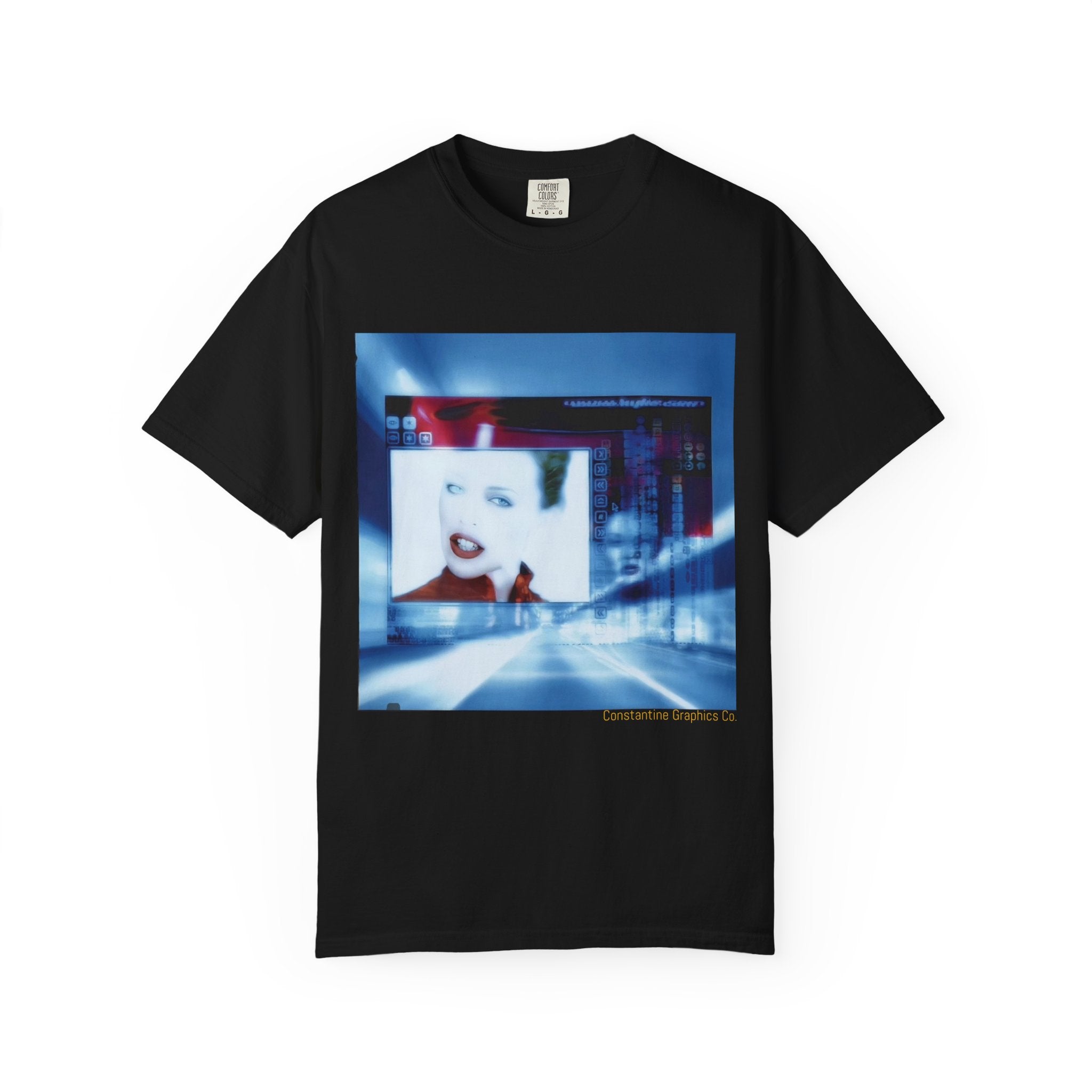 Digital Pop Up Cyber Y2K Graphic T-Shirt