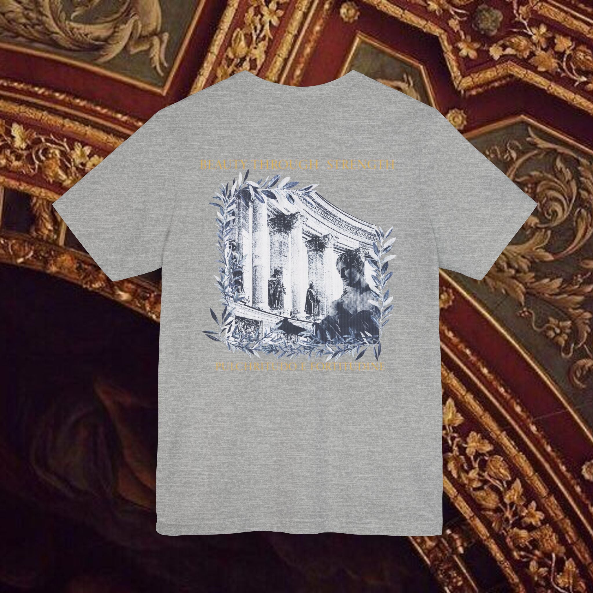 Beauty Through Strength Classically-Inspired Cotton Graphic Shirt Back Version