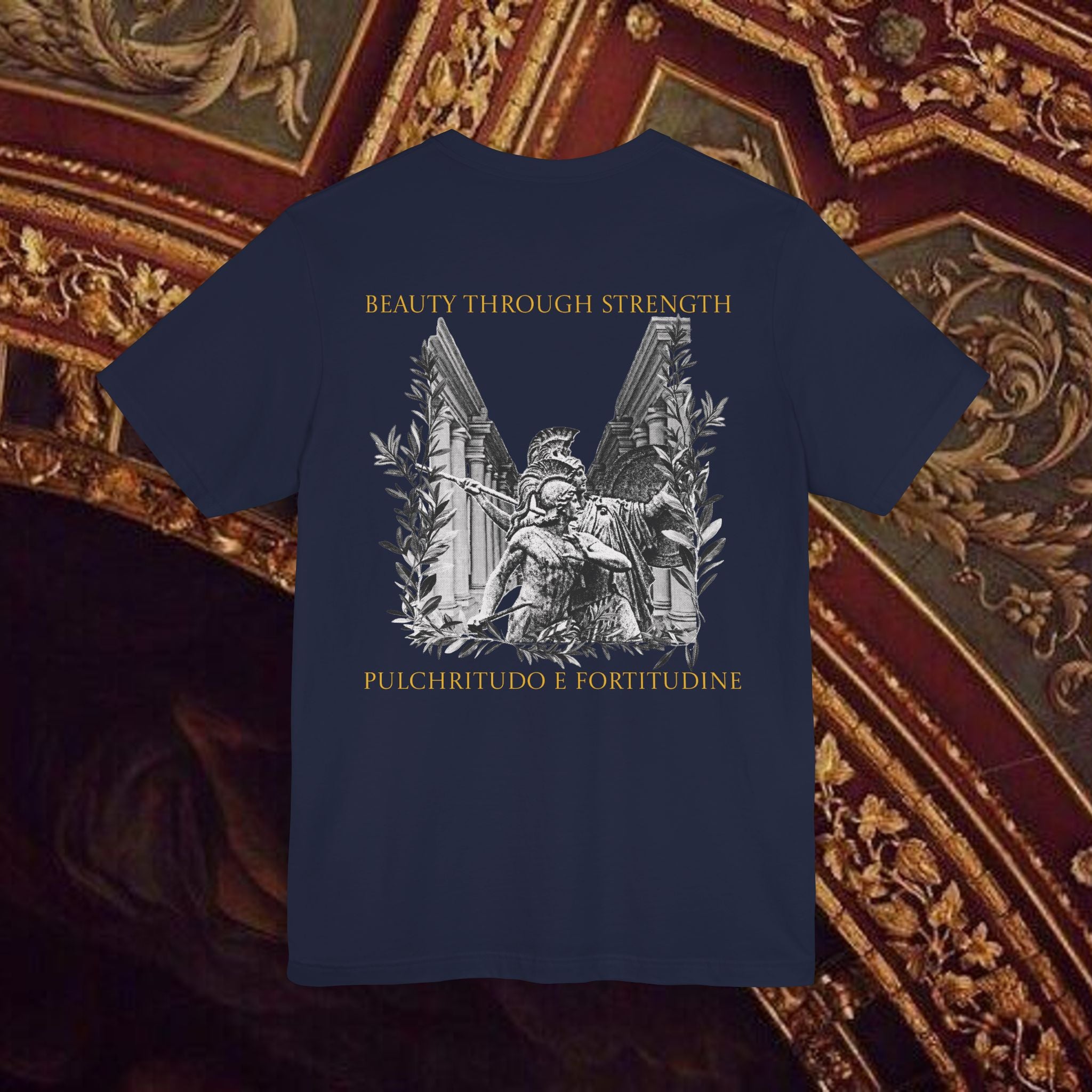 The Goddess's Protection Classically-Inspired Cotton Graphic T Shirt Back Version